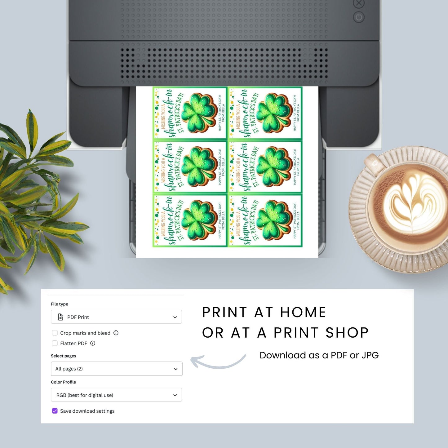 Shamrock Cookies St Patricks Day Gift Tag | St Paddys Day | Shamrockin Day | Classmate Staff Coworker Friend Client Customer Lender Teacher