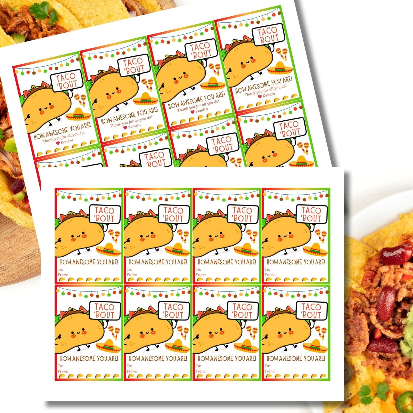 Taco Employee Teacher Appreciation Tag | Investor Teacher Bus Driver Friend Coworker Staff Office | Cinco deMayo | Taco Tuesday | Gracias