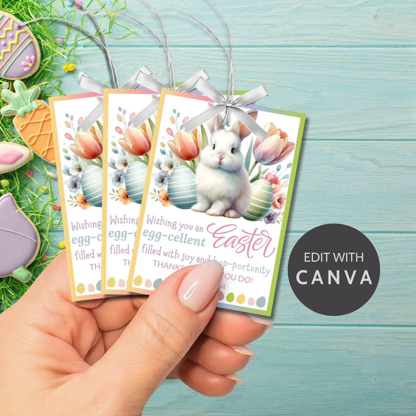 Office Easter | Easter Basket Tag | Easter Gift Tags | Easter Printable Tags | Staff Appreciation | Staff Easter | Bunny Easter Tag