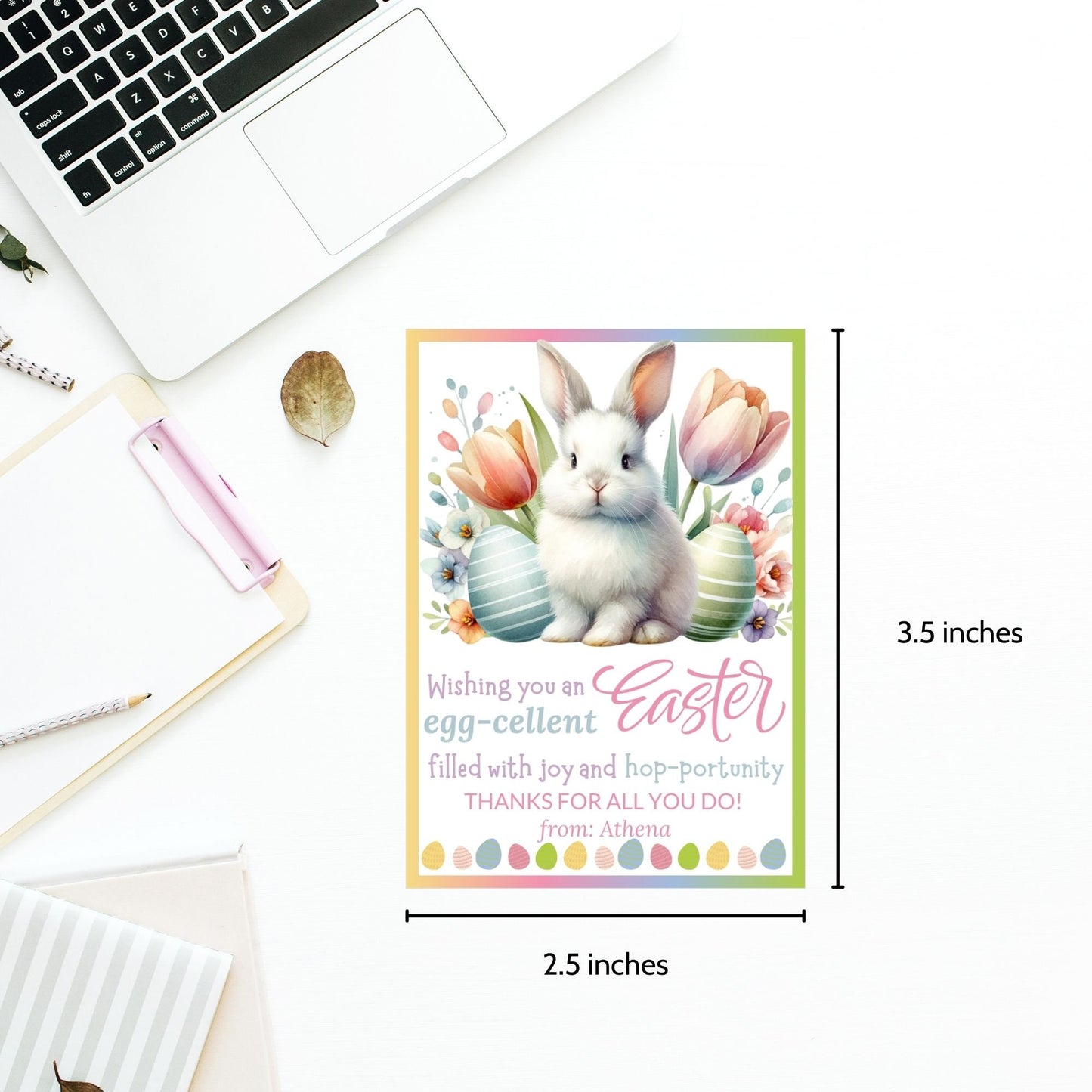 Office Easter | Easter Basket Tag | Easter Gift Tags | Easter Printable Tags | Staff Appreciation | Staff Easter | Bunny Easter Tag