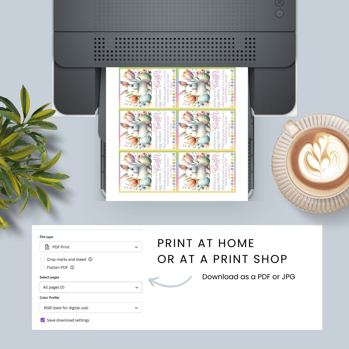 Office Easter | Easter Basket Tag | Easter Gift Tags | Easter Printable Tags | Staff Appreciation | Staff Easter | Bunny Easter Tag
