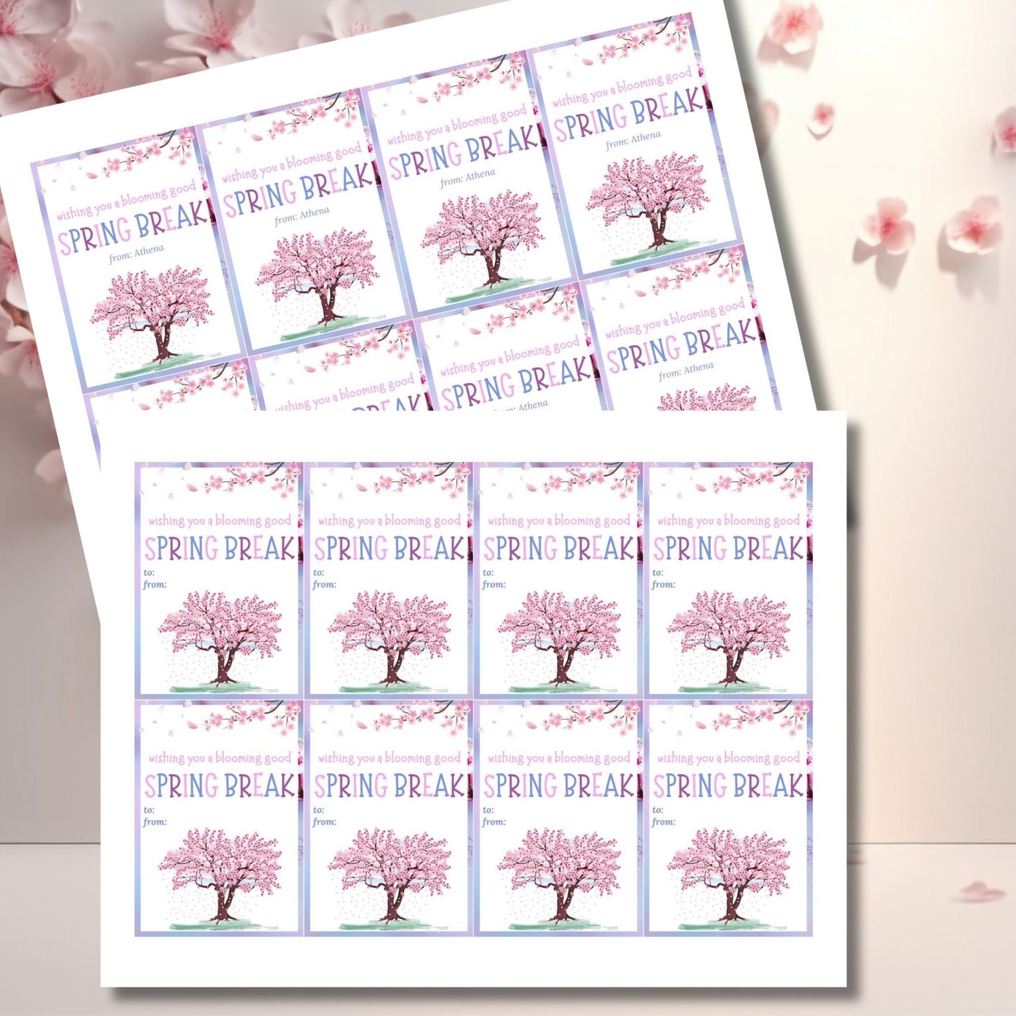 Teacher Gift Tag | Schools Out | Spring Break | Student Gift Ideas | No School | Field Trip Sticker | Spring Blossoms Tag | Spring Bloom