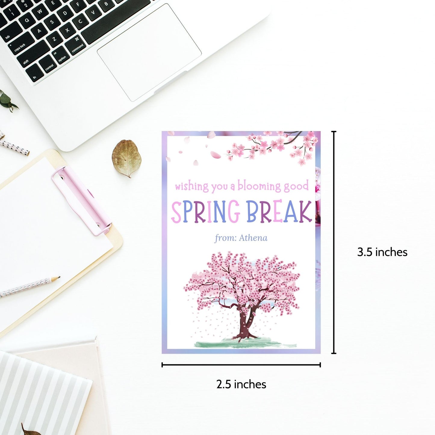 Teacher Gift Tag | Schools Out | Spring Break | Student Gift Ideas | No School | Field Trip Sticker | Spring Blossoms Tag | Spring Bloom