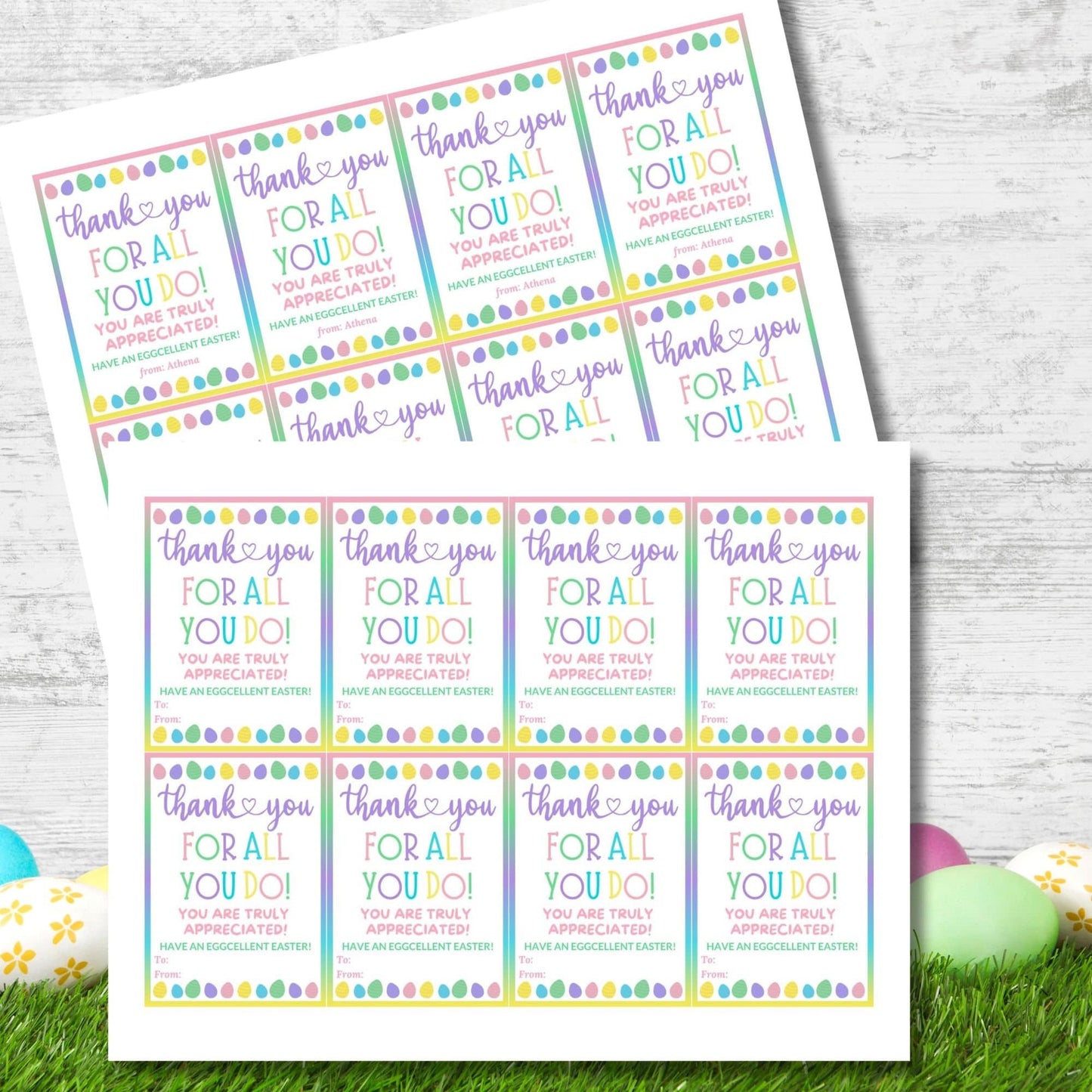 Easter Employee Appreciation Tags | Staff Bus Driver Nurse Appreciation | Gift Tag | Editable Staff Survival Kit Tag | Eggcellent Easter