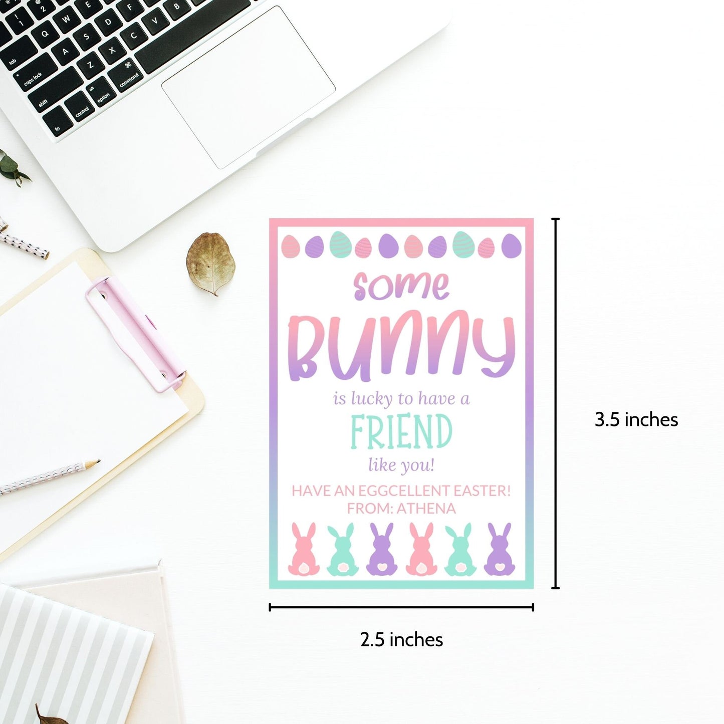 Easter Bunny Tag | Classroom Gift Tag | Easter Classroom Gifts For Kids Student | Easter Basket Tags | Easter Stickers | Easter Bubble Tags | Candy Tags | Non Candy Tags