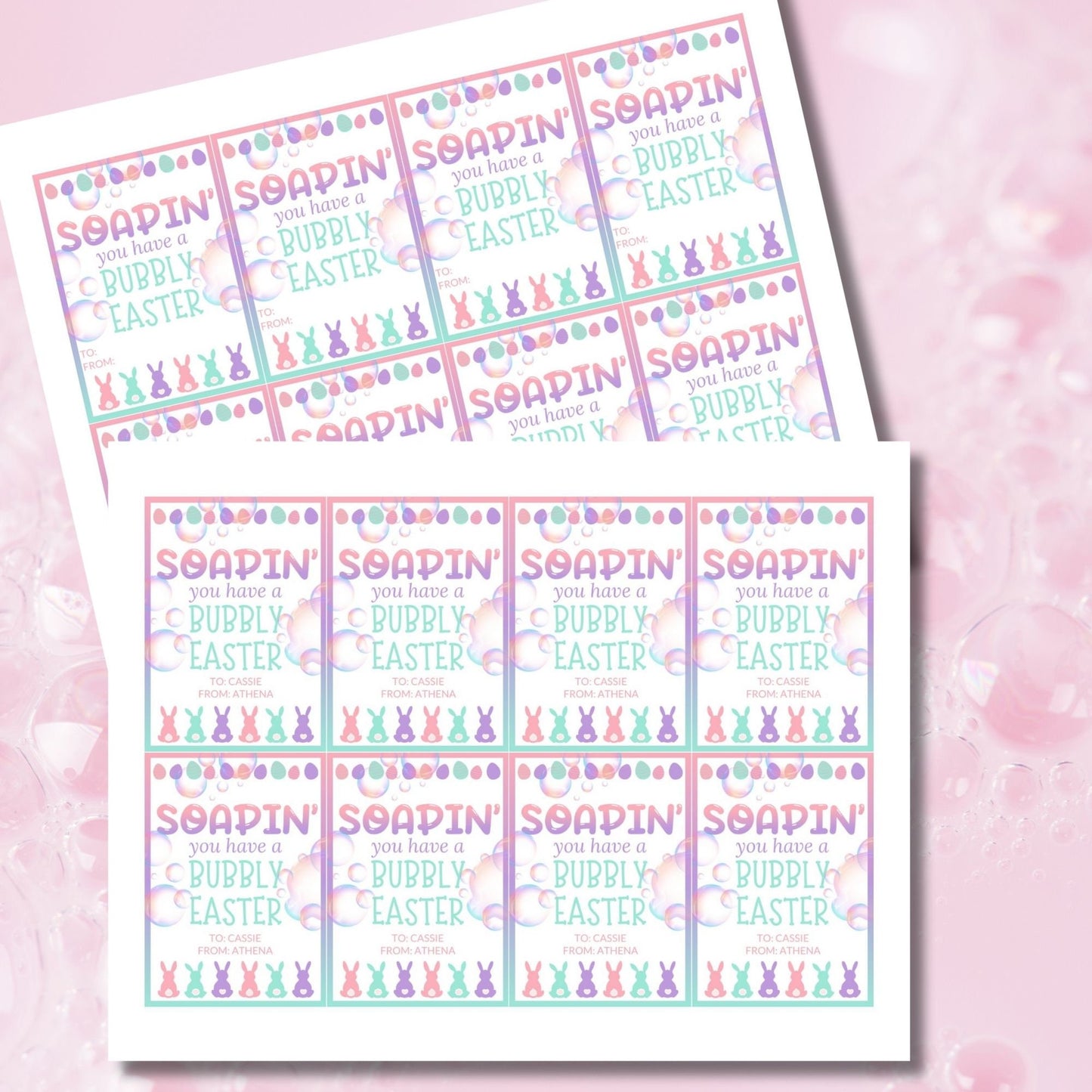Easter Soap Tag | Easter Bubble Tags | Soapin | Easter Gifts For Kids Student Coworker Neighbor Class | Easter Basket Tags | Easter Stickers