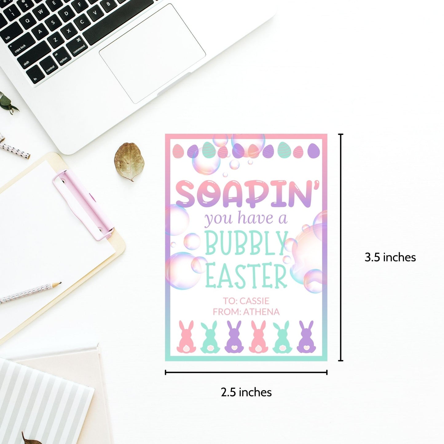 Easter Soap Tag | Easter Bubble Tags | Soapin | Easter Gifts For Kids Student Coworker Neighbor Class | Easter Basket Tags | Easter Stickers