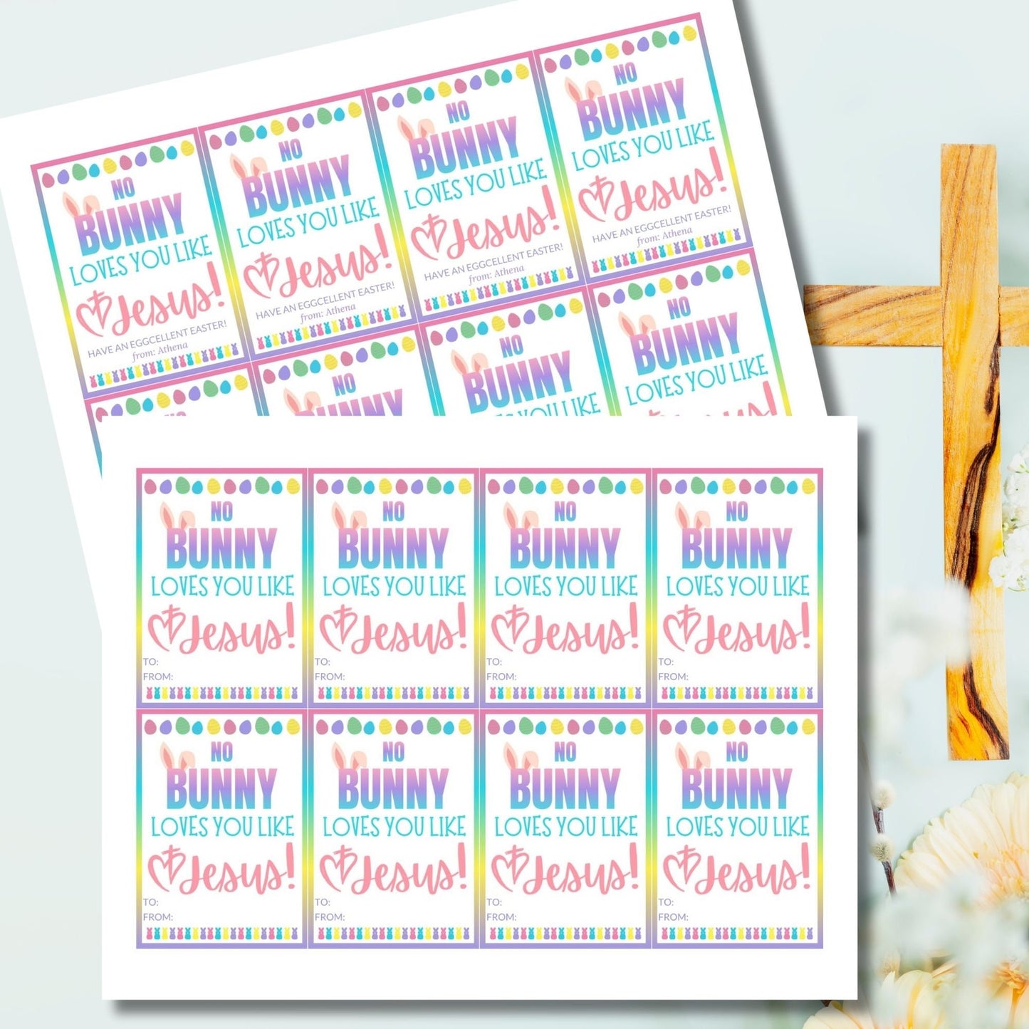 Printable Easter Gift Tags | Classroom Favors | Religious Easter | Easter Classroom Gifts For Kids Student | Easter Sticker | Easter Tags
