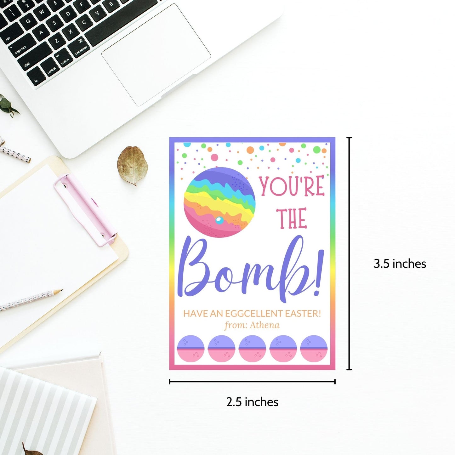 Easter Basket Stuffer Gift Ideas | Easter Bath Bombs for Kids Girls Boys | Youre The Bomb | Bath Bomb Favor Tag | Easter Bath Bomb Tag