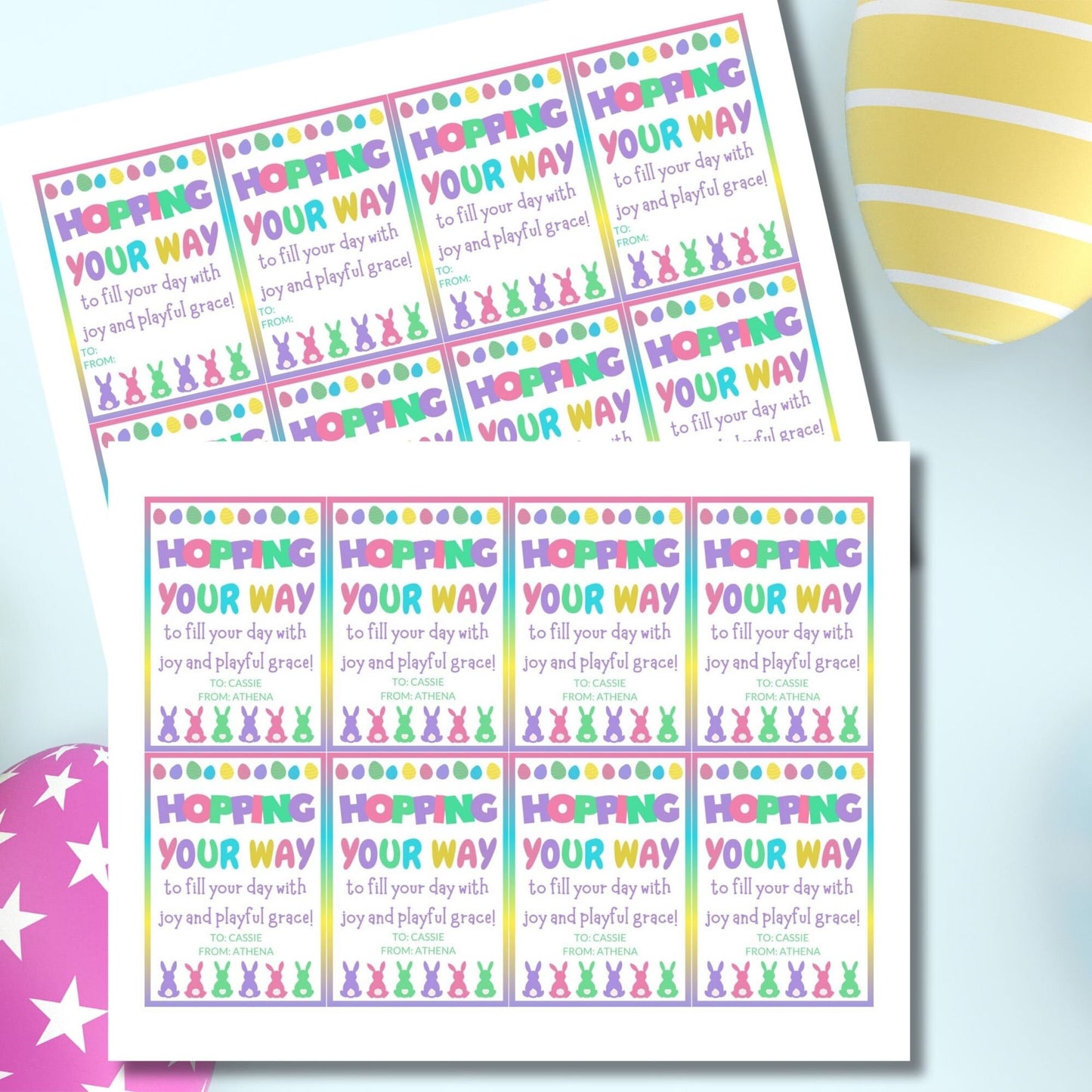 Printable Easter Gift Tags | Easter Toy Tag Boy Girl | Easter Name Tags | Classroom Favors | Easter Basket Tag | Classroom Easter
