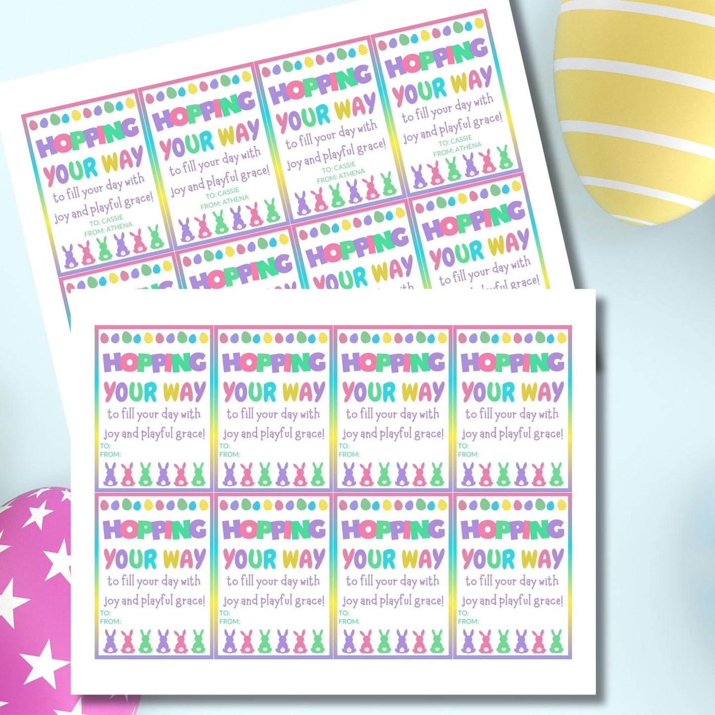 Printable Easter Gift Tags | Easter Toy Tag Boy Girl | Easter Name Tags | Classroom Favors | Easter Basket Tag | Classroom Easter