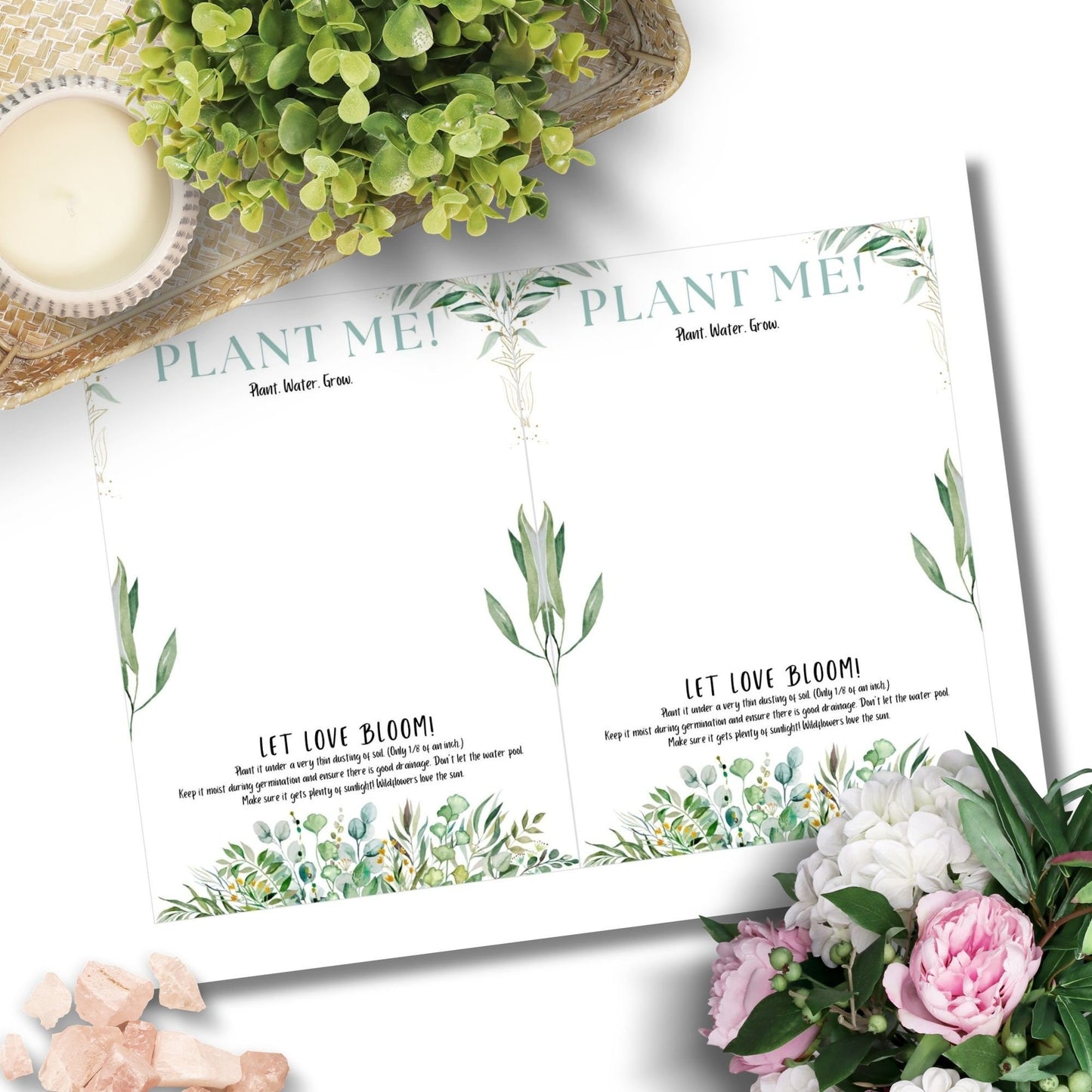 Plantable Wildflower Growing Paper Cards Seed Paper Wedding Stationery Wedding Party Favors Bridal Shower Funeral Memorial Plantable Packet