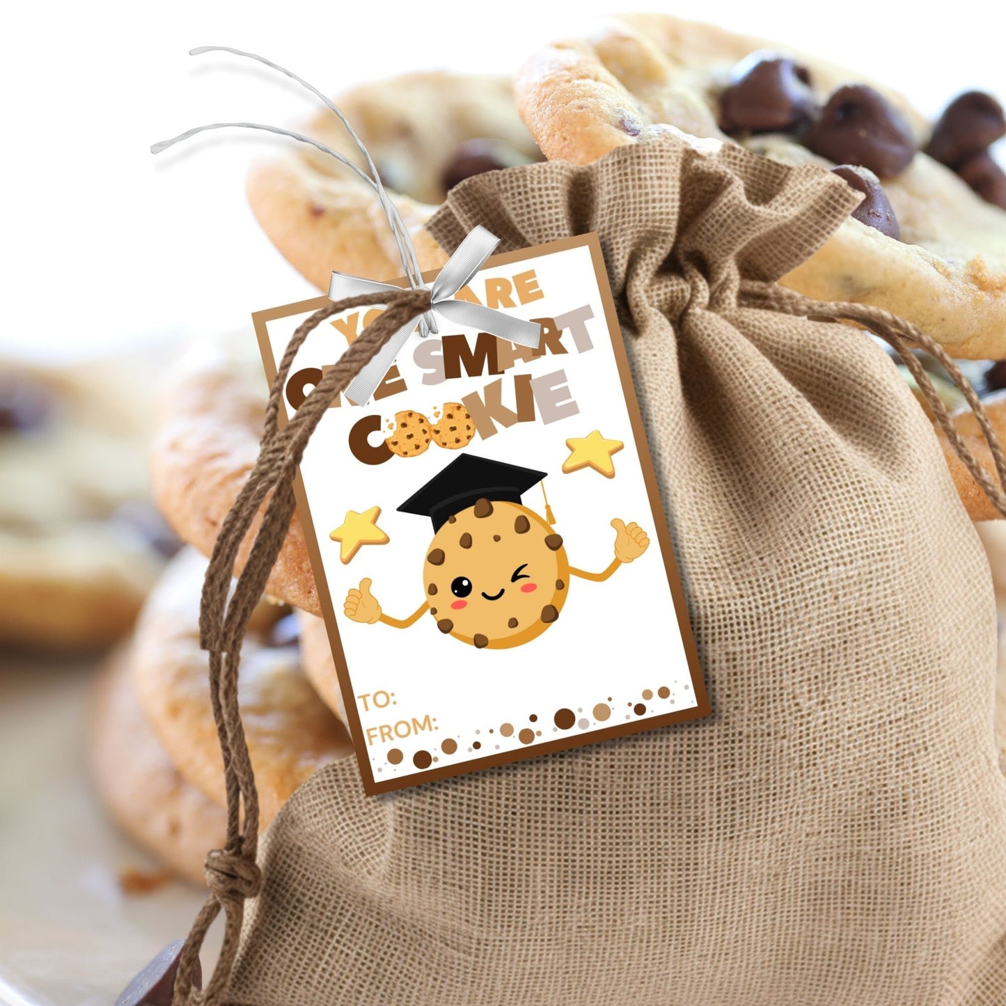 One Smart Cookie | Cookie Teacher Appreciation Gift Tag | Staff Educator Teacher Lender Realtor Broker Thank You | Teacher Appreciation Week