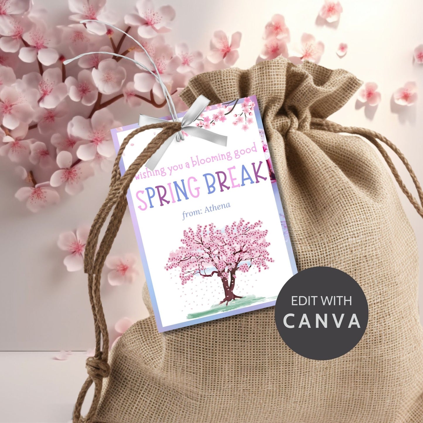 Teacher Gift Tag | Schools Out | Spring Break | Student Gift Ideas | No School | Field Trip Sticker | Spring Blossoms Tag | Spring Bloom