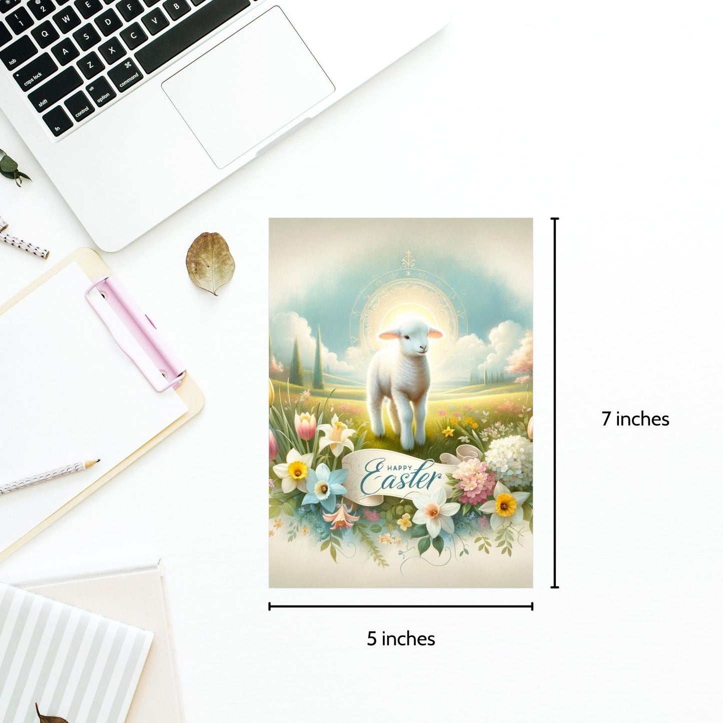 Lamb of God Card | Christian Easter Tag | Religious Easter Tag | Pastel Religious Card | Sunday School Teacher Gift | Printable Easter Card