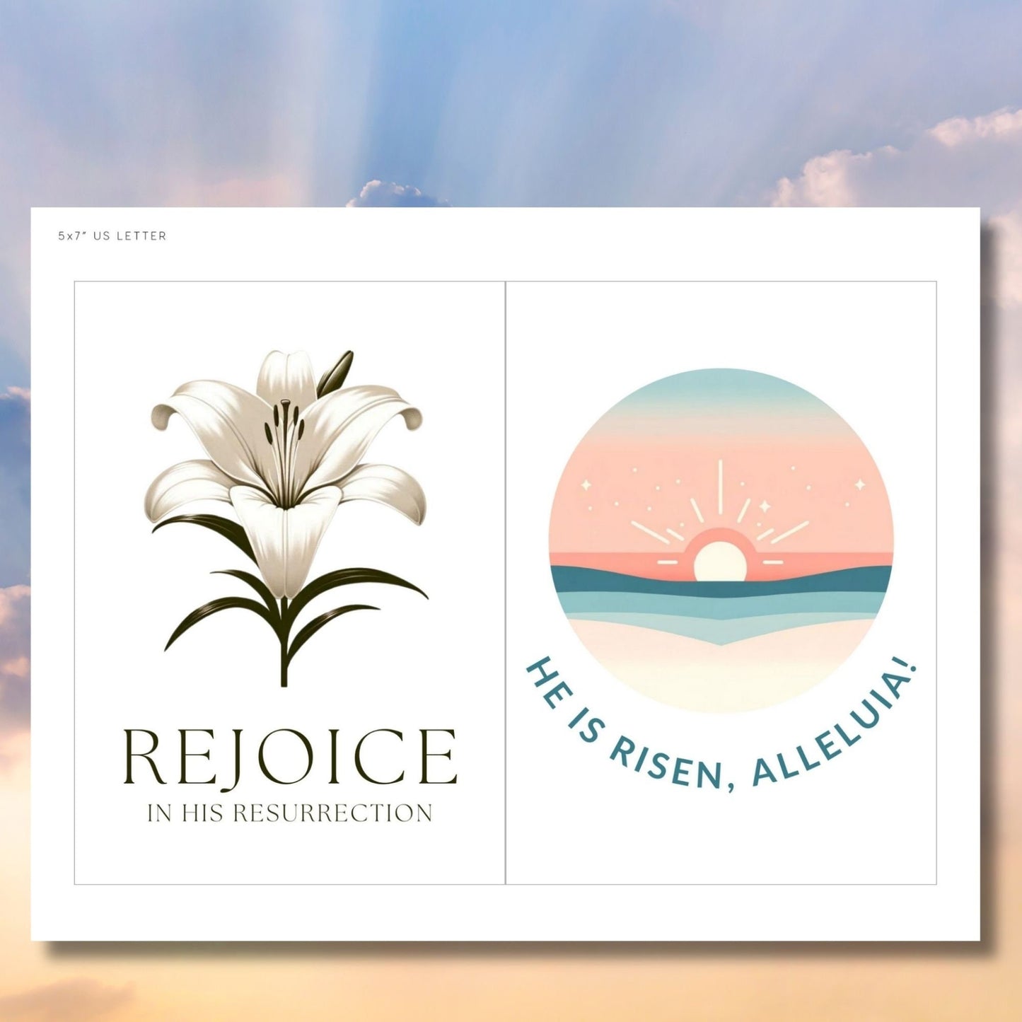 Christian Easter Tag | Religious Easter Card | Religious Card | Sunday School Teacher Gift | Printable Easter Card | Easter Greeting Card
