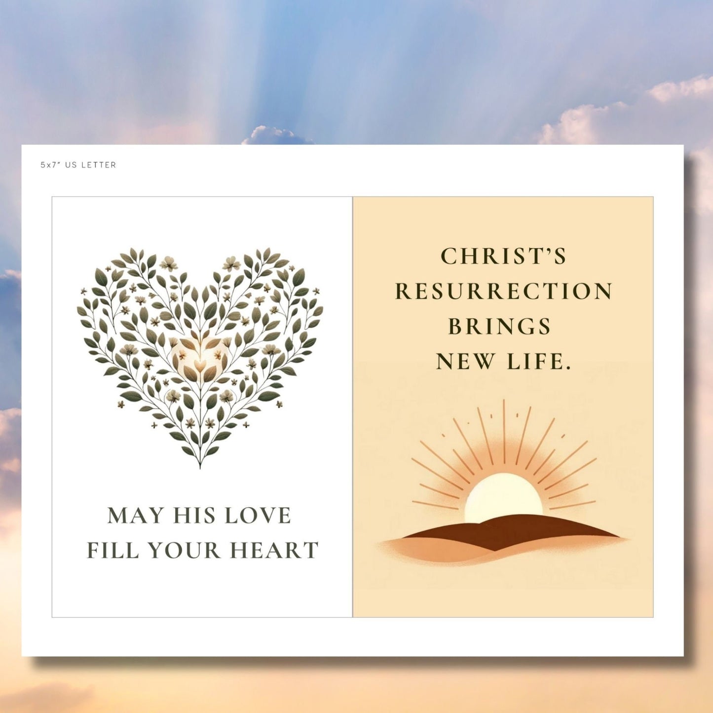 Christian Easter Tag | Religious Easter Card | Religious Card | Sunday School Teacher Gift | Printable Easter Card | Easter Greeting Card