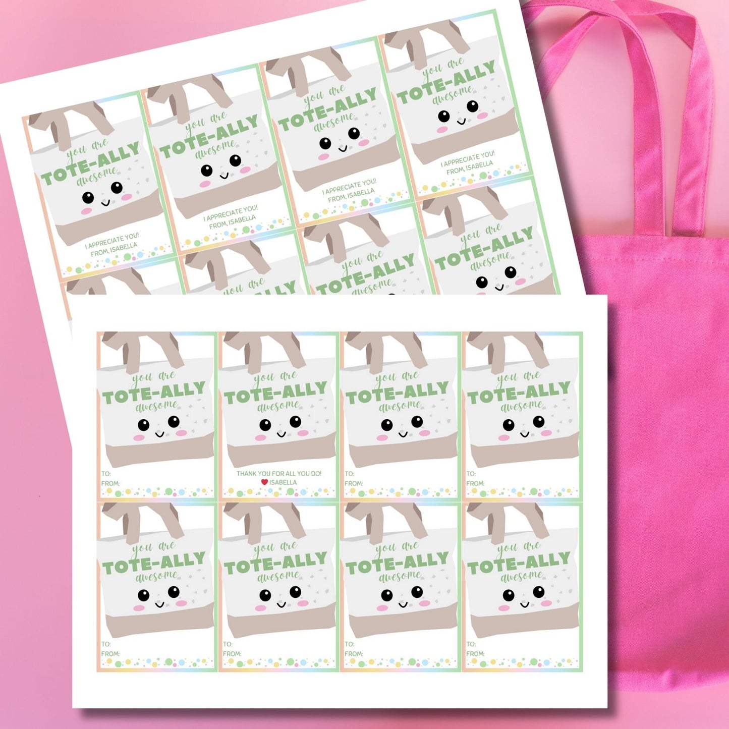 Teacher Appreciation Gift Tags | Teacher Gift Spring | Teacher Appreciation Printable Tags | Tote Bag Gift Tag | Personalized Bag Tag