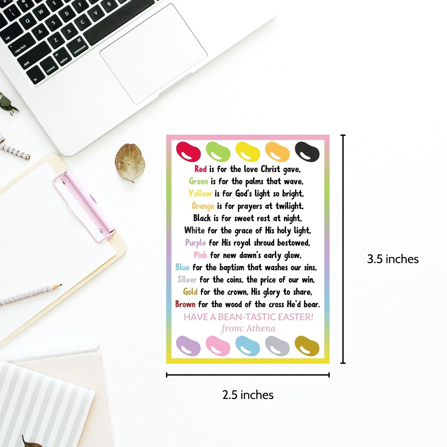 Jelly Bean Gospel | Christian Easter Printable Kids | Friends Co-Worker Gift | Jelly Beans Gift Tag | Easter Treat Tag | Instant Download
