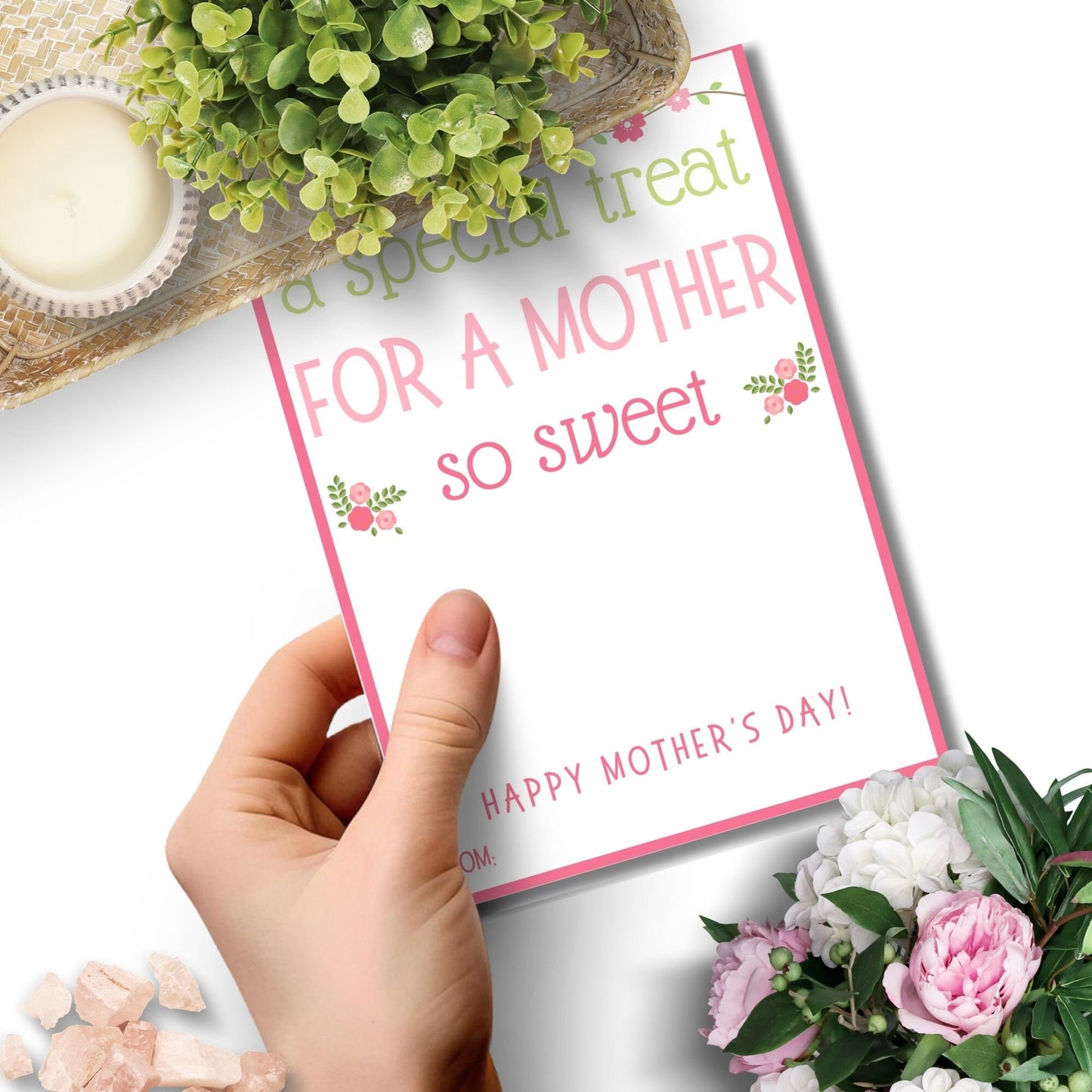 Mothers Day Gift | Gift Card Holder | A Special Treat For | Instant Download | Gift for Mom Admin Day Teacher Sister Girlfriend Dog Mom