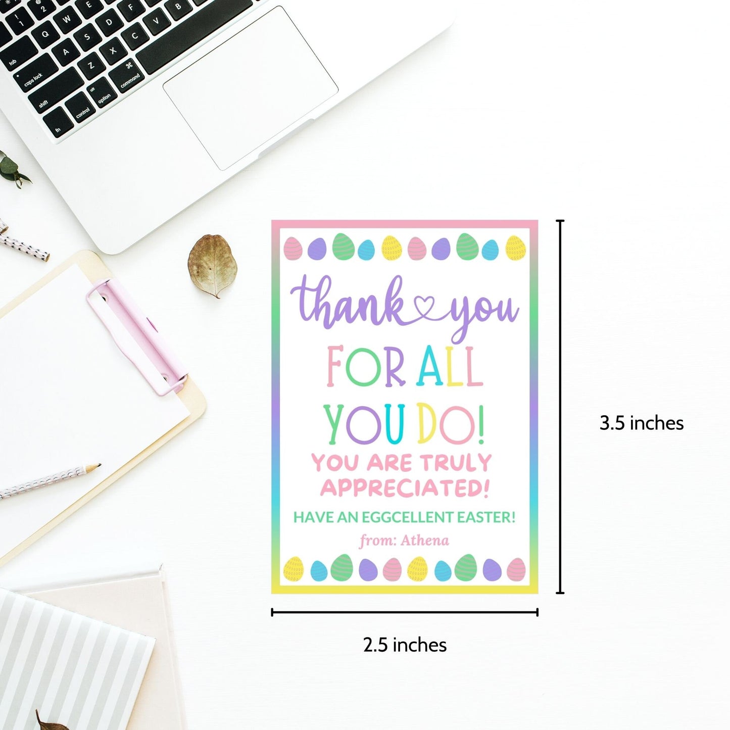 Easter Employee Appreciation Tags | Staff Bus Driver Nurse Appreciation | Gift Tag | Editable Staff Survival Kit Tag | Eggcellent Easter