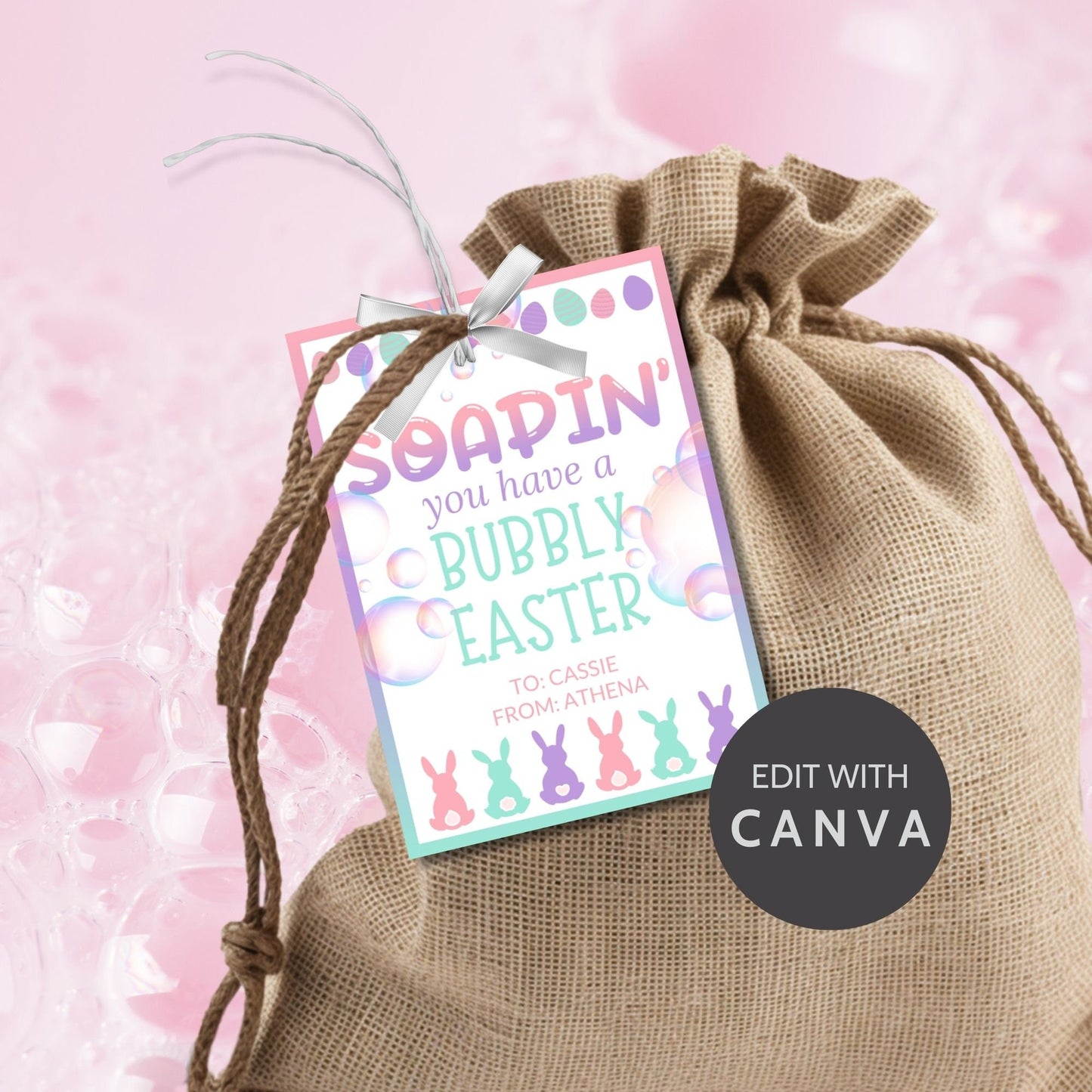 Easter Soap Tag | Easter Bubble Tags | Soapin | Easter Gifts For Kids Student Coworker Neighbor Class | Easter Basket Tags | Easter Stickers