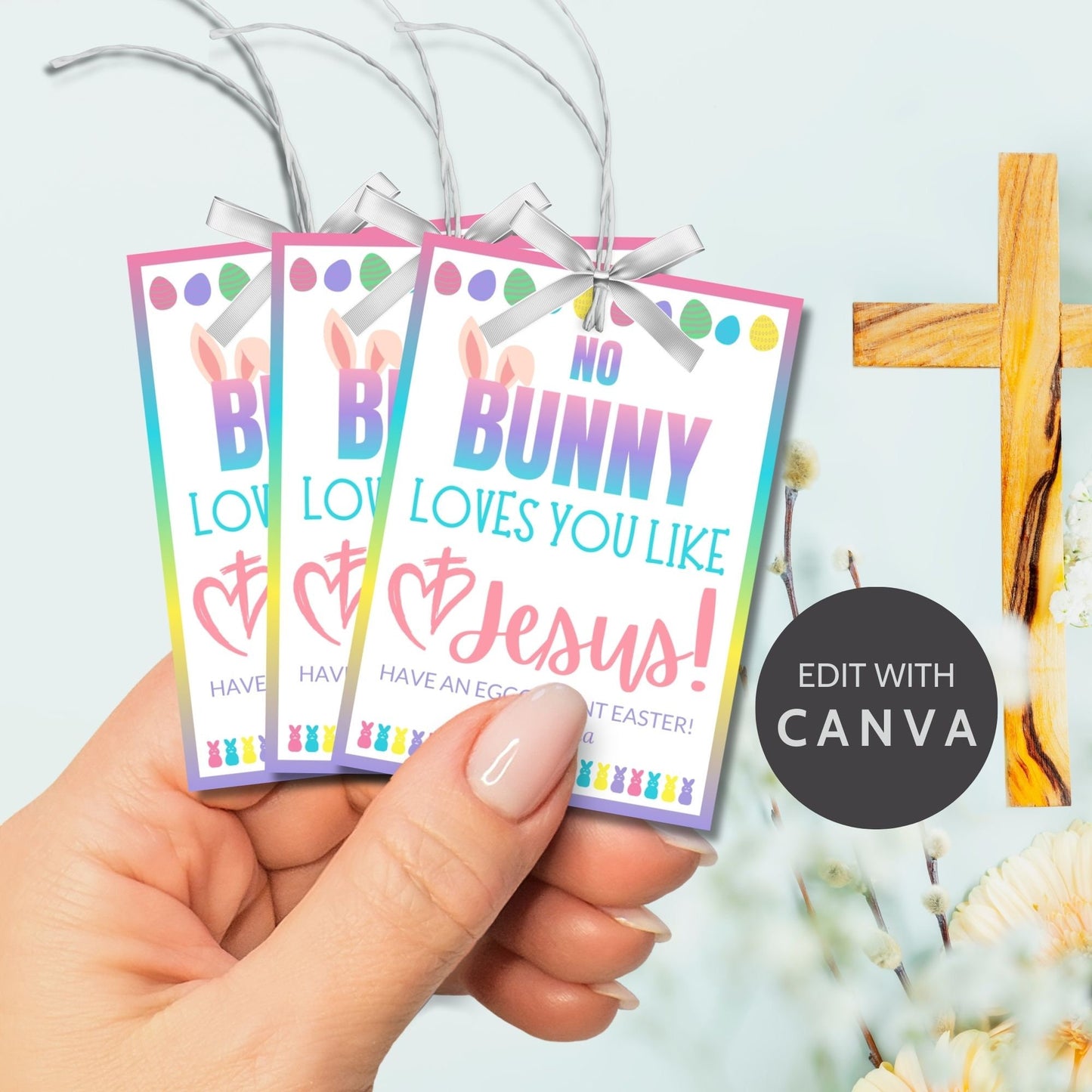 Printable Easter Gift Tags | Classroom Favors | Religious Easter | Easter Classroom Gifts For Kids Student | Easter Sticker | Easter Tags