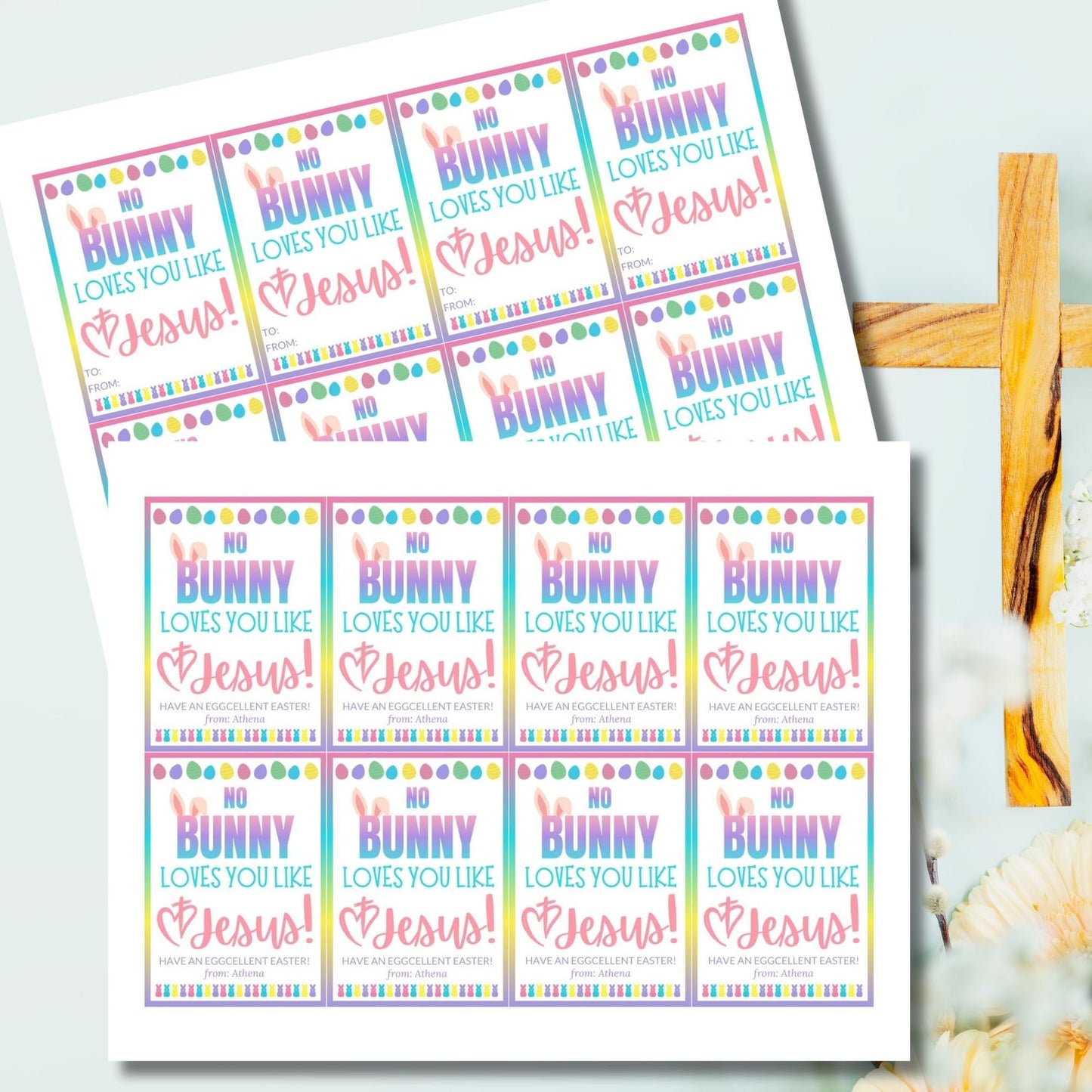 Printable Easter Gift Tags | Classroom Favors | Religious Easter | Easter Classroom Gifts For Kids Student | Easter Sticker | Easter Tags