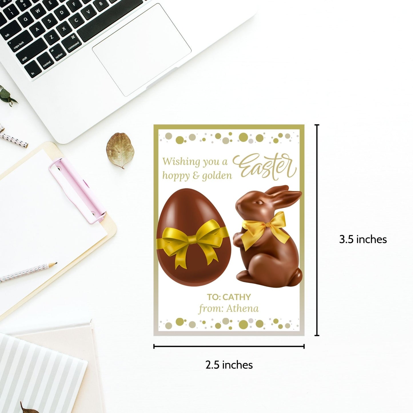 Printable Easter Tags | Easter Gift For Kids | Easter Chocolate Classroom Gift | Classroom Gift Tag | Easter Sticker | Golden Egg Bunny Gift