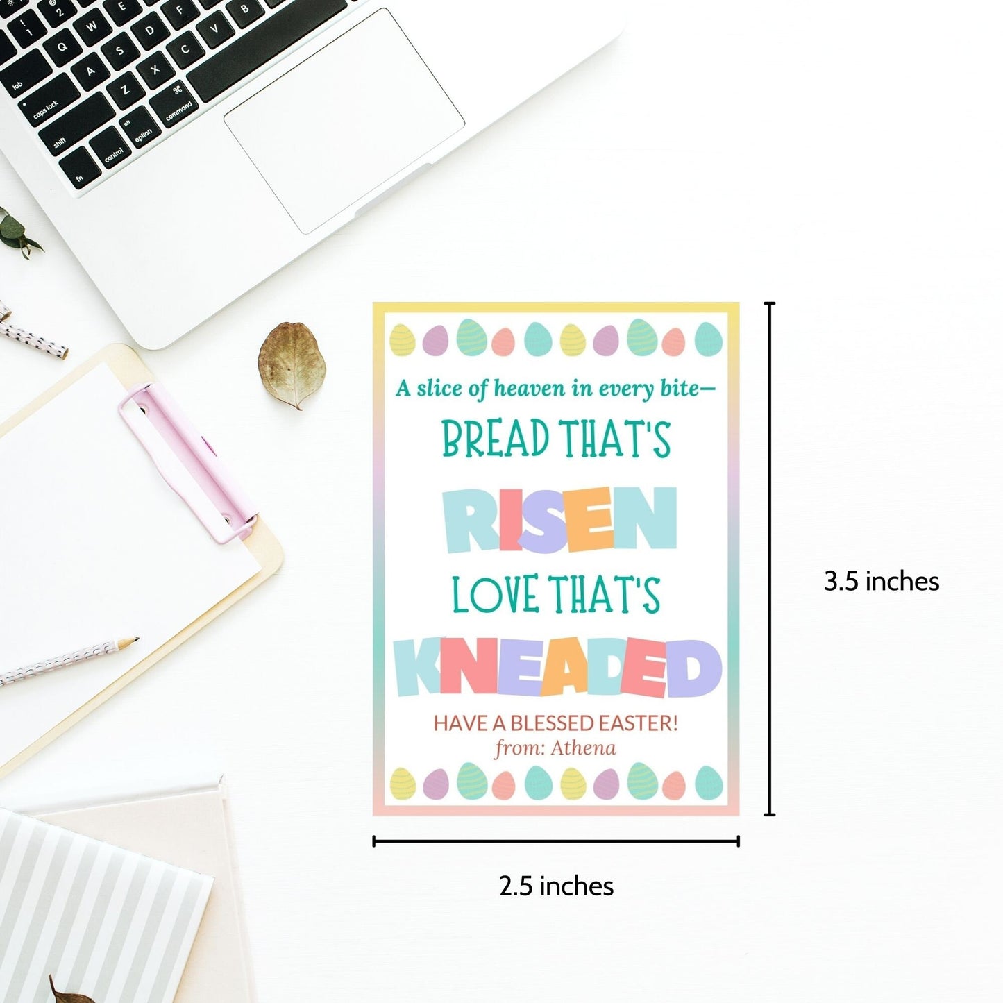 Easter Basket Stuffers | Basket Easter Sunday | Easter Bread | Bread Food Tag Stickers | Bread Pun | Breakfast Stickers | Gift for Neighbor