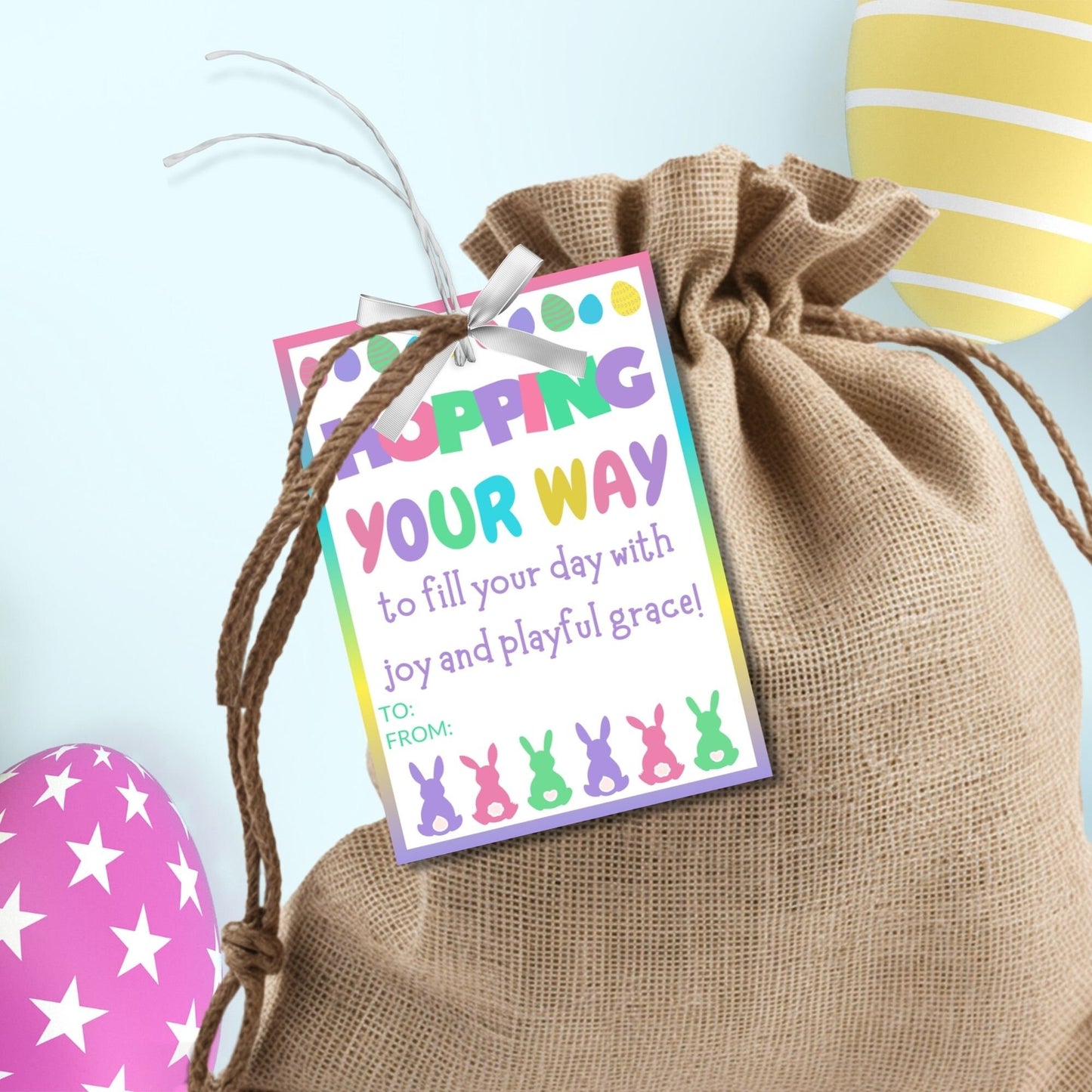 Printable Easter Gift Tags | Easter Toy Tag Boy Girl | Easter Name Tags | Classroom Favors | Easter Basket Tag | Classroom Easter