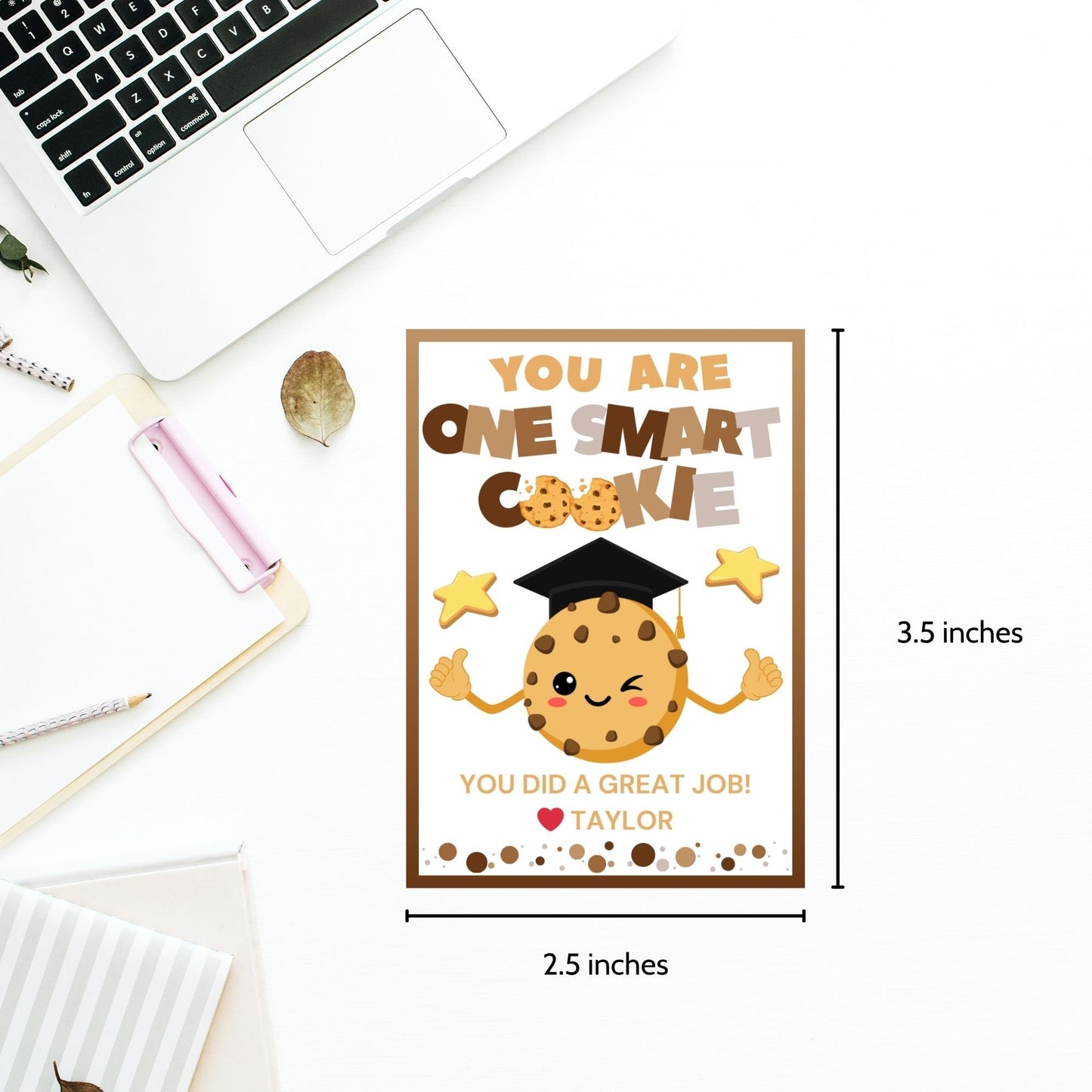 One Smart Cookie | Cookie Teacher Appreciation Gift Tag | Staff Educator Teacher Lender Realtor Broker Thank You | Teacher Appreciation Week