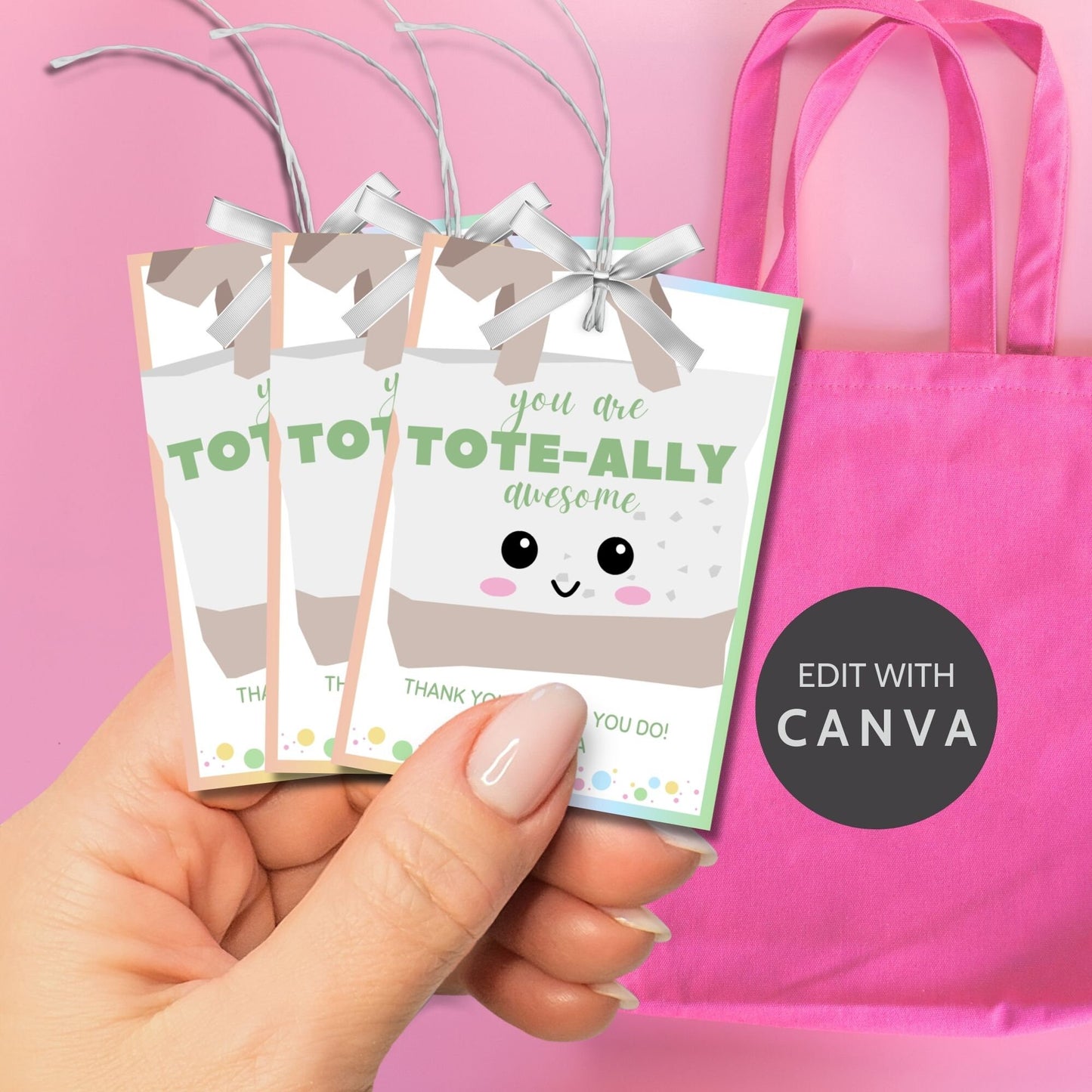 Teacher Appreciation Gift Tags | Teacher Gift Spring | Teacher Appreciation Printable Tags | Tote Bag Gift Tag | Personalized Bag Tag