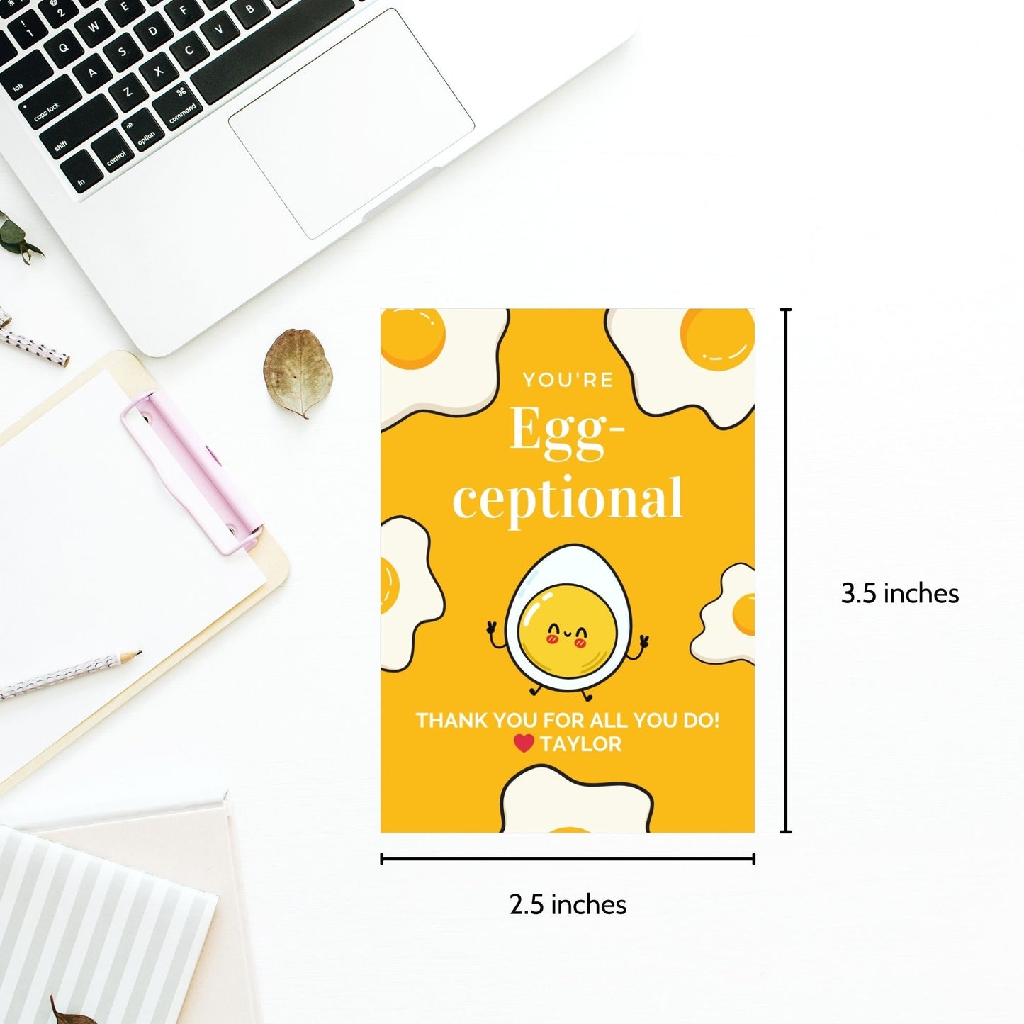 Cheery Youre Egg-ceptional appreciation tags with a cute smiling egg, customizable for names on Canva, perfect for spreading joy and thanks.