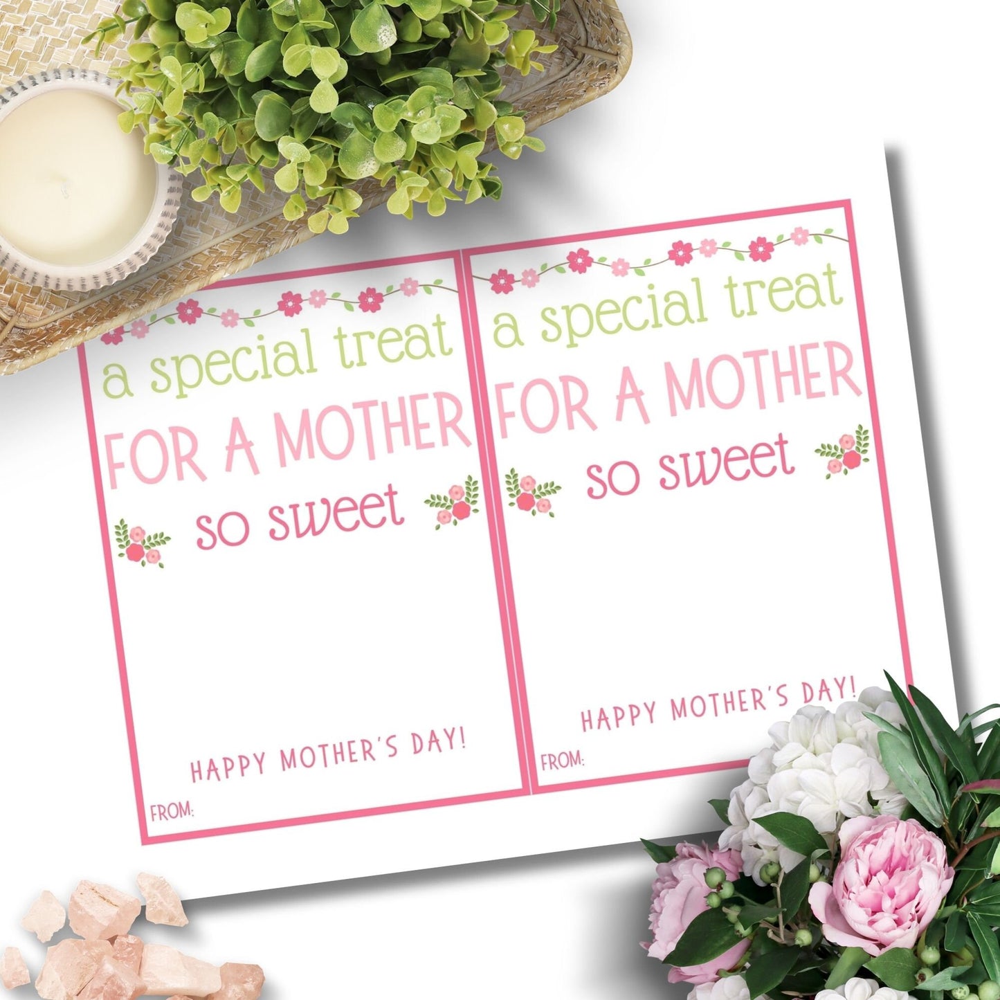 Mothers Day Gift | Gift Card Holder | A Special Treat For | Instant Download | Gift for Mom Admin Day Teacher Sister Girlfriend Dog Mom