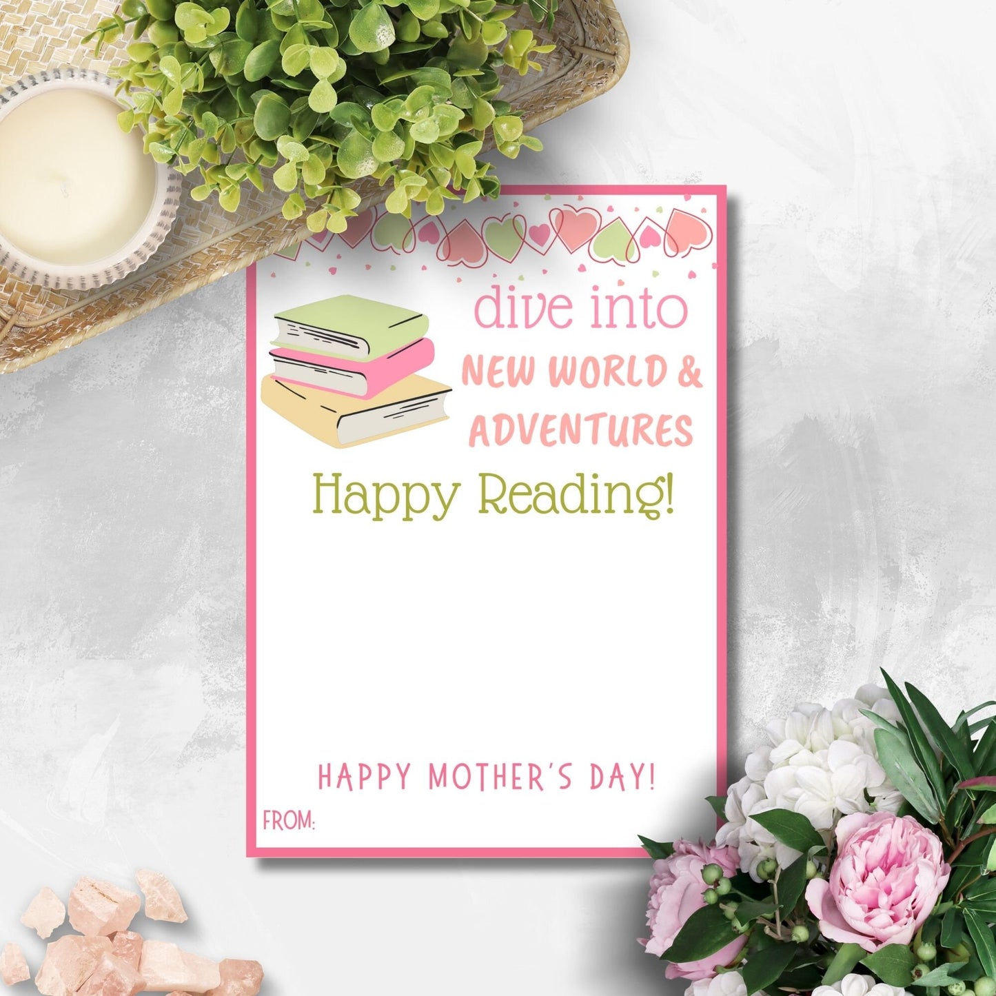 Mothers Day Gift Gift Card Holder Book Lover Bookworm Gift Card Gift for Mom Admin Day Teacher Sister Girlfriend Dog Mom