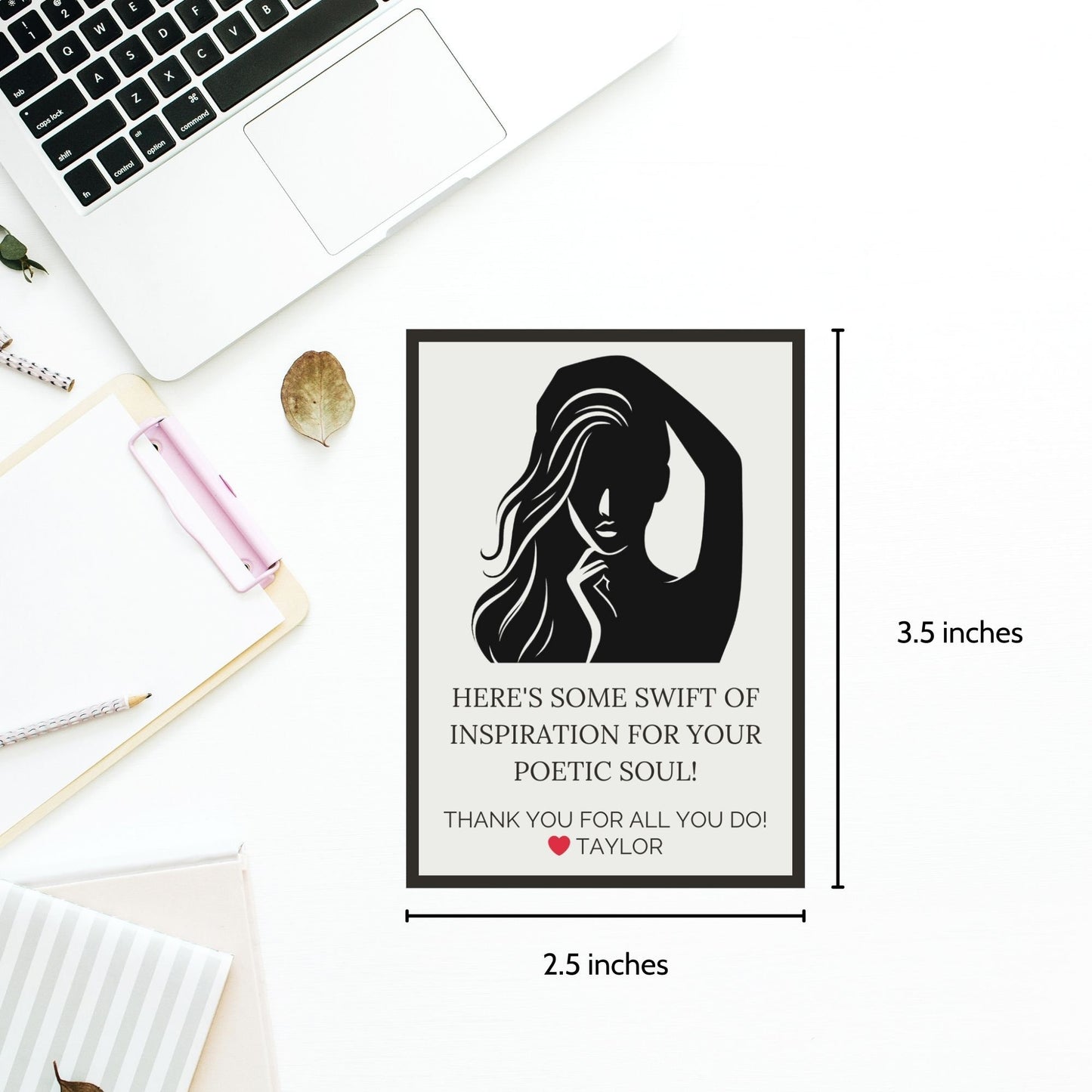 Musical era-inspired printable gift tags with Thank you messages, editable for personalization, perfect for fans and friends.