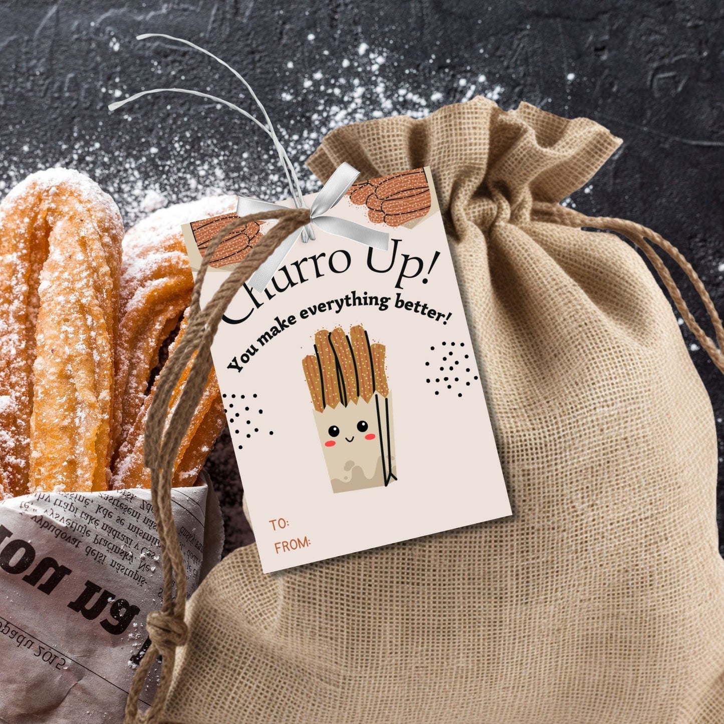 Teacher Appreciation Week | Food Pun Gift Tags | Churro Up| Cinco De Mayo Gift Tag | Thank You Food Tag | Punny Churros