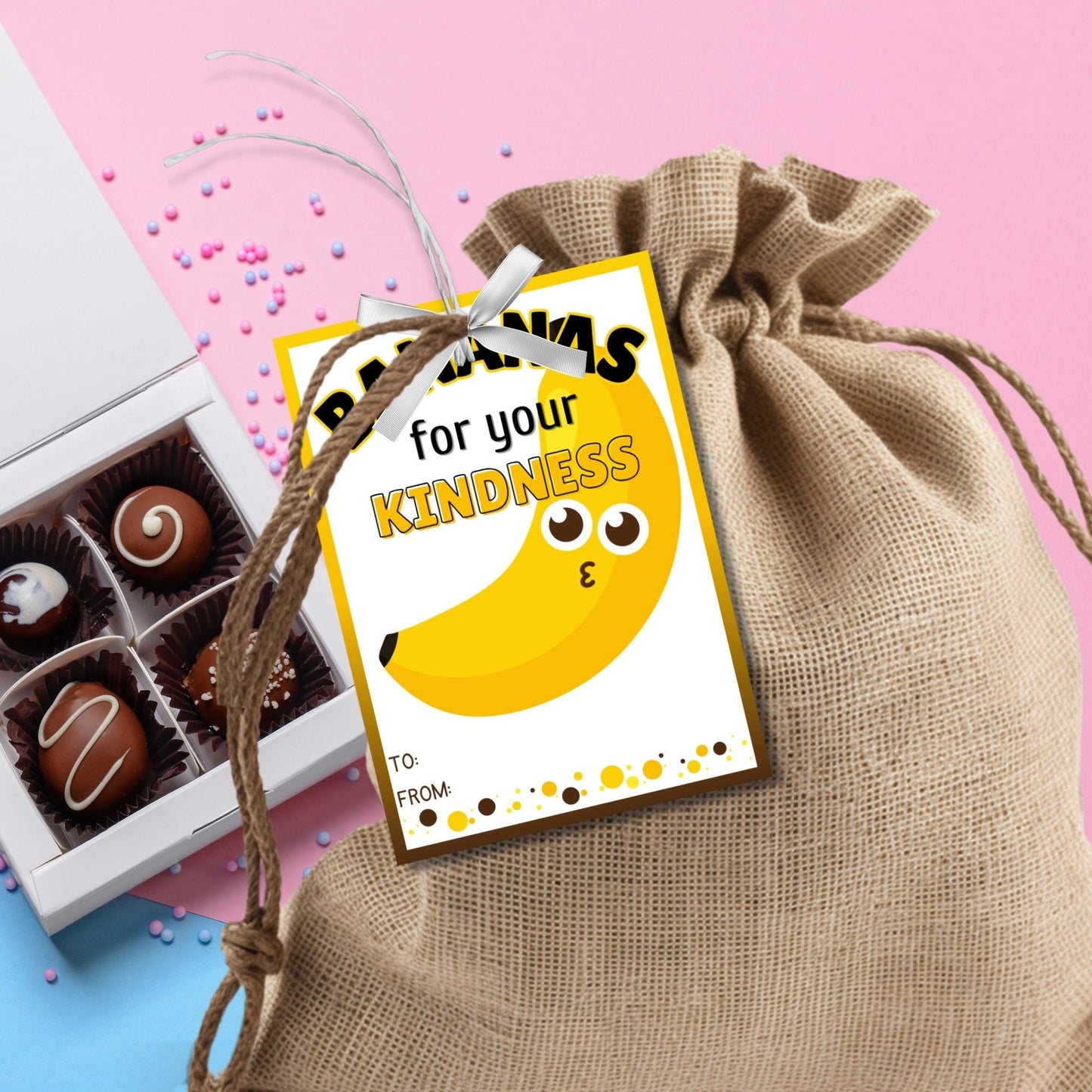 A collage showcasing 64 vibrant, fun appreciation gift tags with quirky designs featuring puns like Youre the Lime to my Tequila, Donut Forget How Awesome You Are, and Thanks a Latte for All You Do.