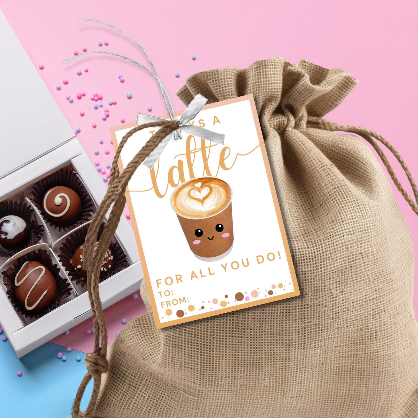 A collage showcasing 64 vibrant, fun appreciation gift tags with quirky designs featuring puns like Youre the Lime to my Tequila, Donut Forget How Awesome You Are, and Thanks a Latte for All You Do.