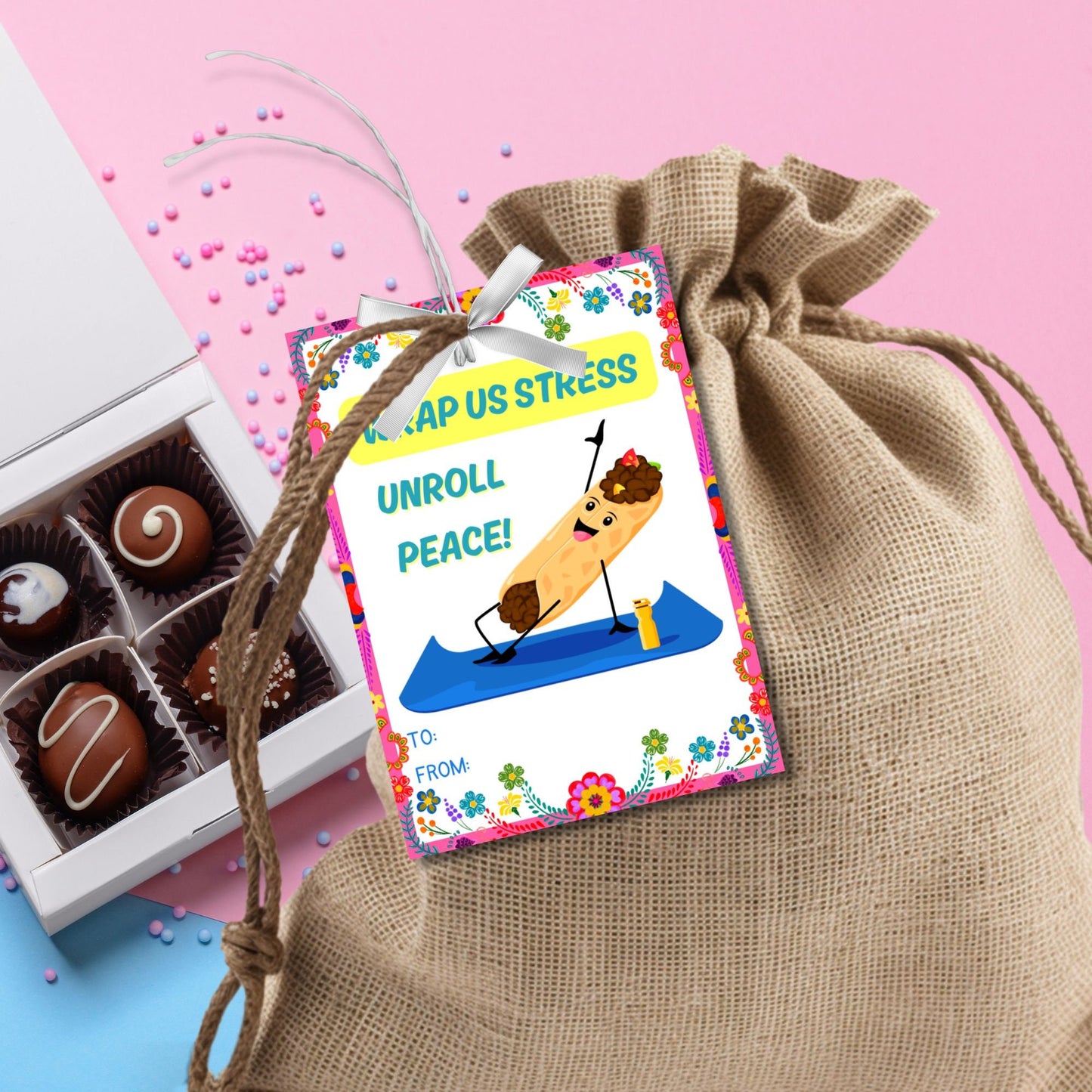 A collage showcasing 64 vibrant, fun appreciation gift tags with quirky designs featuring puns like Youre the Lime to my Tequila, Donut Forget How Awesome You Are, and Thanks a Latte for All You Do.