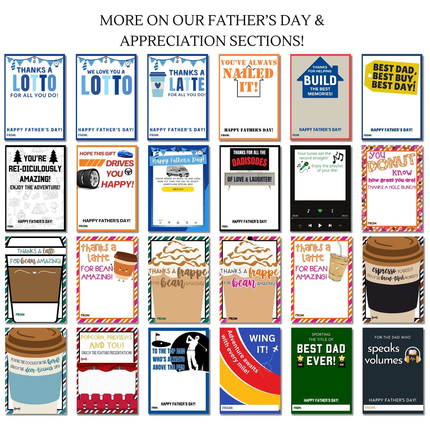 Whimsical Thanks a latte for bean amazing! greeting card featuring a smiling coffee cup, ideal for pairing with a Dunkin Donuts coffee gift card.