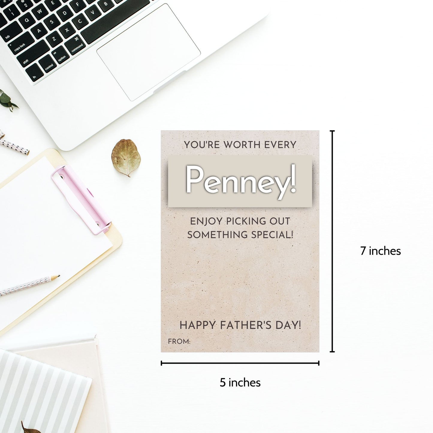 Fathers Day card featuring the phrase Youre worth every Penney! Enjoy picking out something special! Perfect for pairing with a JCPenney gift card.
