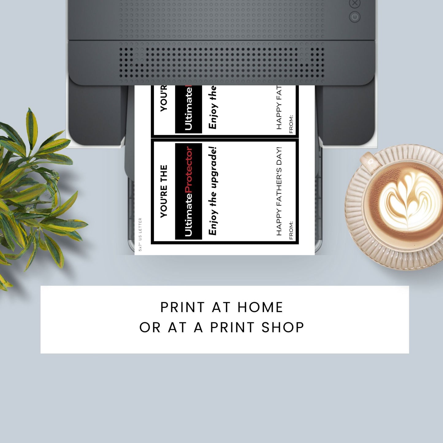 Fathers Day card with Youre the Ultimate Protector! Enjoy the upgrade! message, ideal for pairing with a WeatherTech gift card, emphasizing protection and vehicle care.