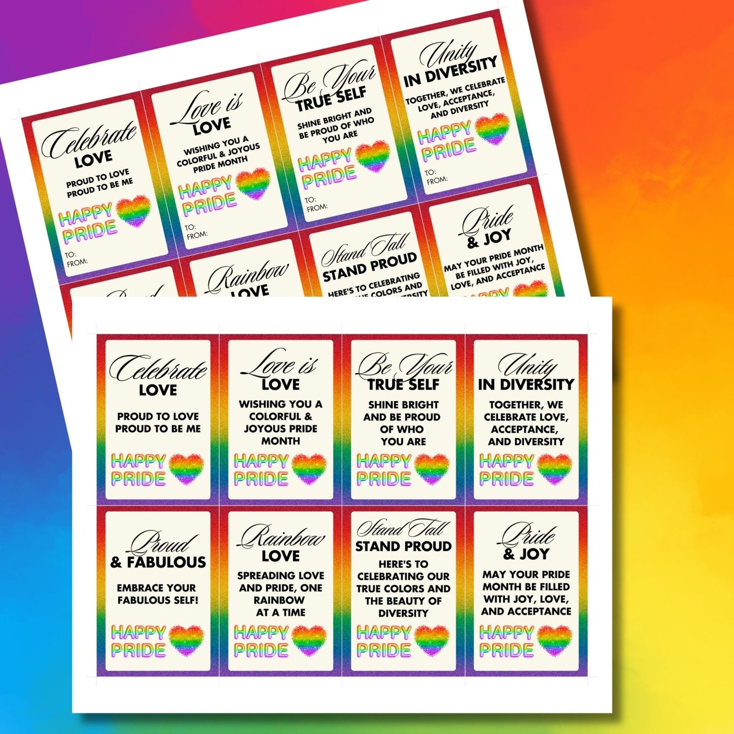 Pride Month Gift | Lgbtq Gift | Trans Sticker | Lgbtq Pride Stickers | Pack Of 8 Pride Month Stickers | Lgbtq Ally