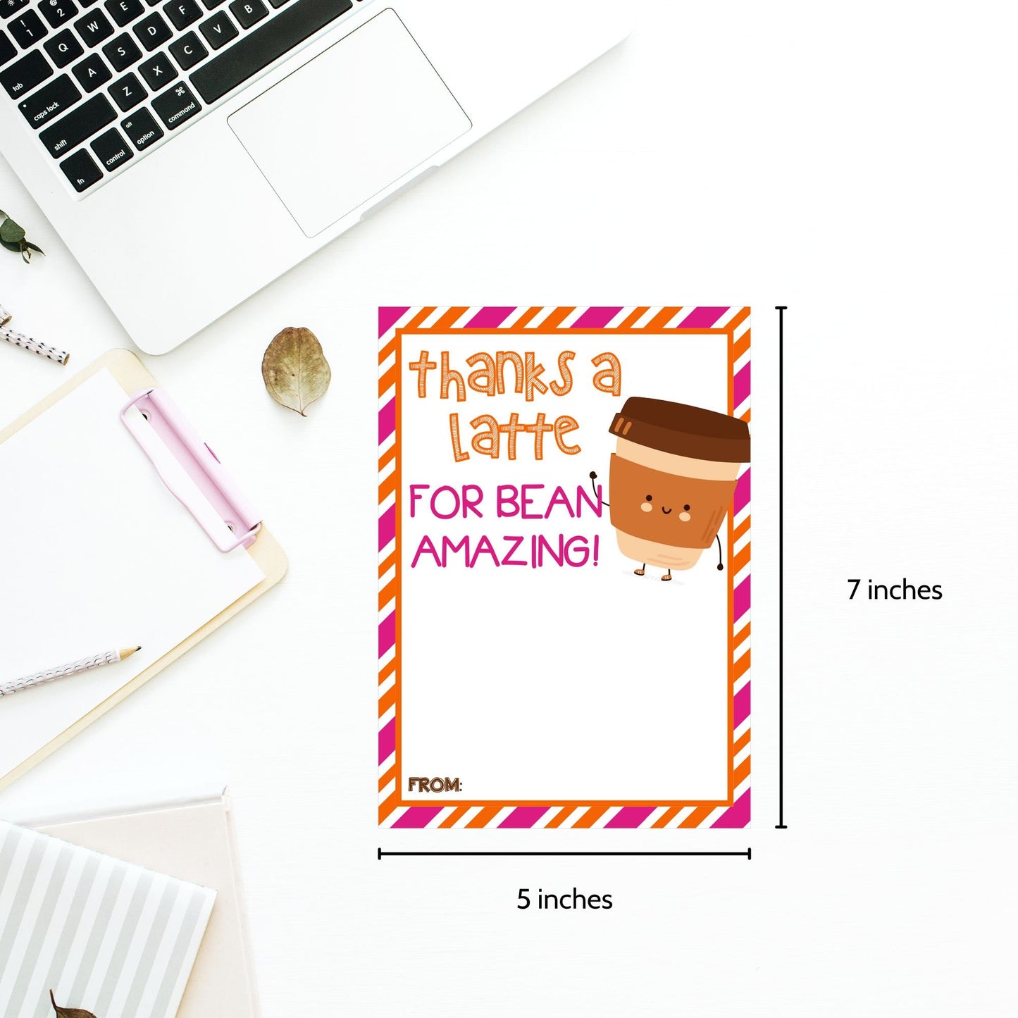 Dunkin Donuts Gift Card Holder | Teacher Appreciation | Thank You Gift Card For Teacher Dad Mom | 5X7 Printable | Printable Gift Card Holder
