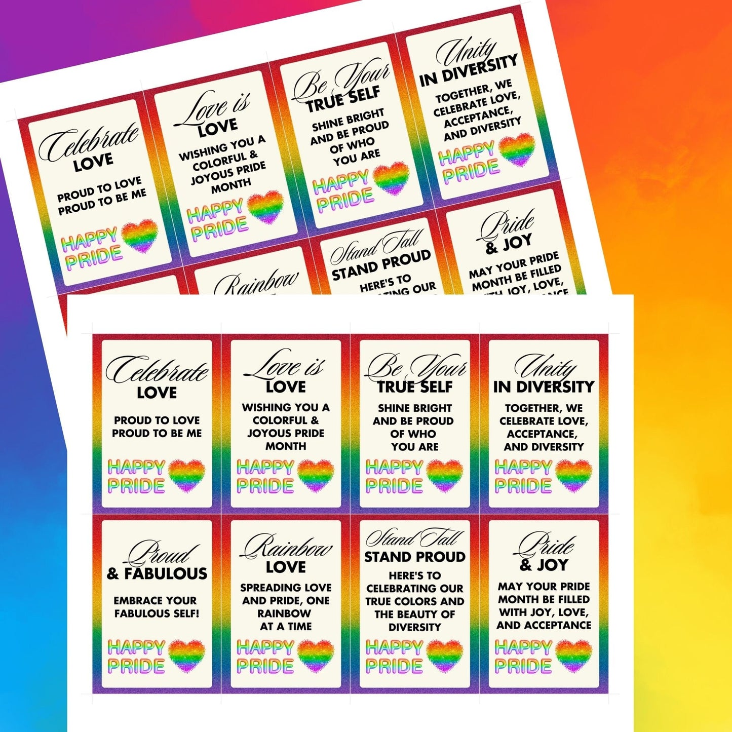 Pride Month Gift | Lgbtq Gift | Trans Sticker | Lgbtq Pride Stickers | Pack Of 8 Pride Month Stickers | Lgbtq Ally
