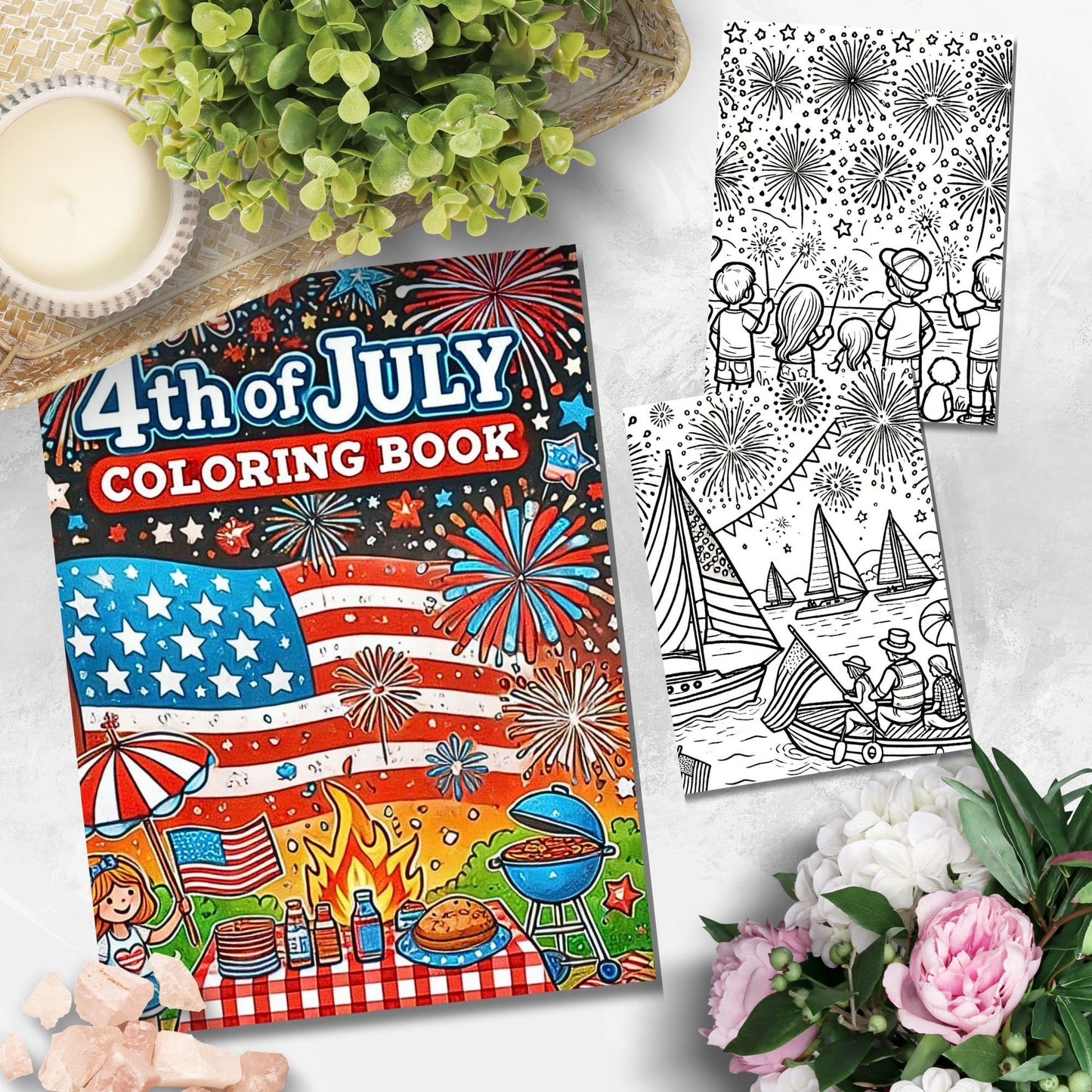 Celebrate Independence Day with 8 4th of July coloring pages for kids! Perfect for sparking creativity and fun.