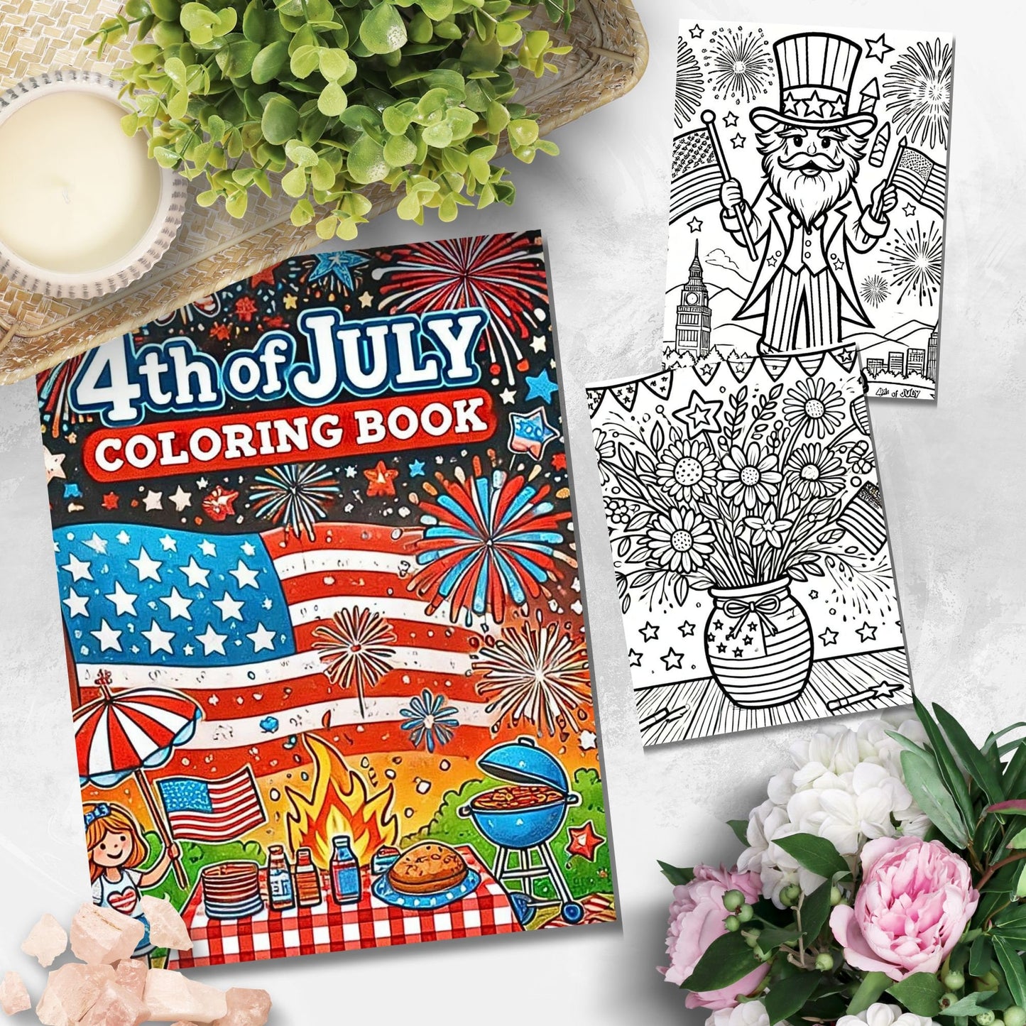 Celebrate Independence Day with 8 4th of July coloring pages for kids! Perfect for sparking creativity and fun.