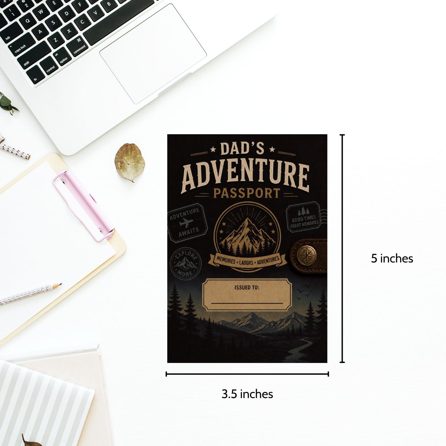 Dad's Adventure Passport Printable | Father's Day Gift for Dad | DIY Memory Book | Printable Booklet & Passport PDF